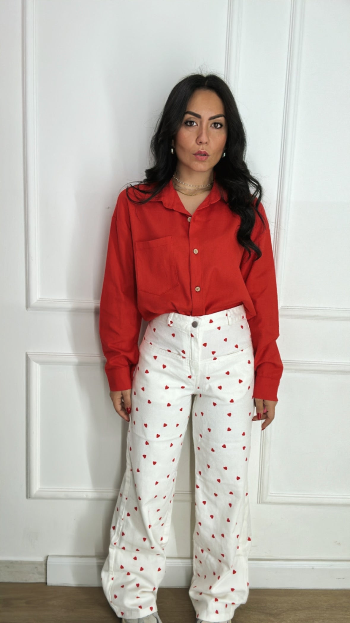 HEARTS-Jeans - WEISS
