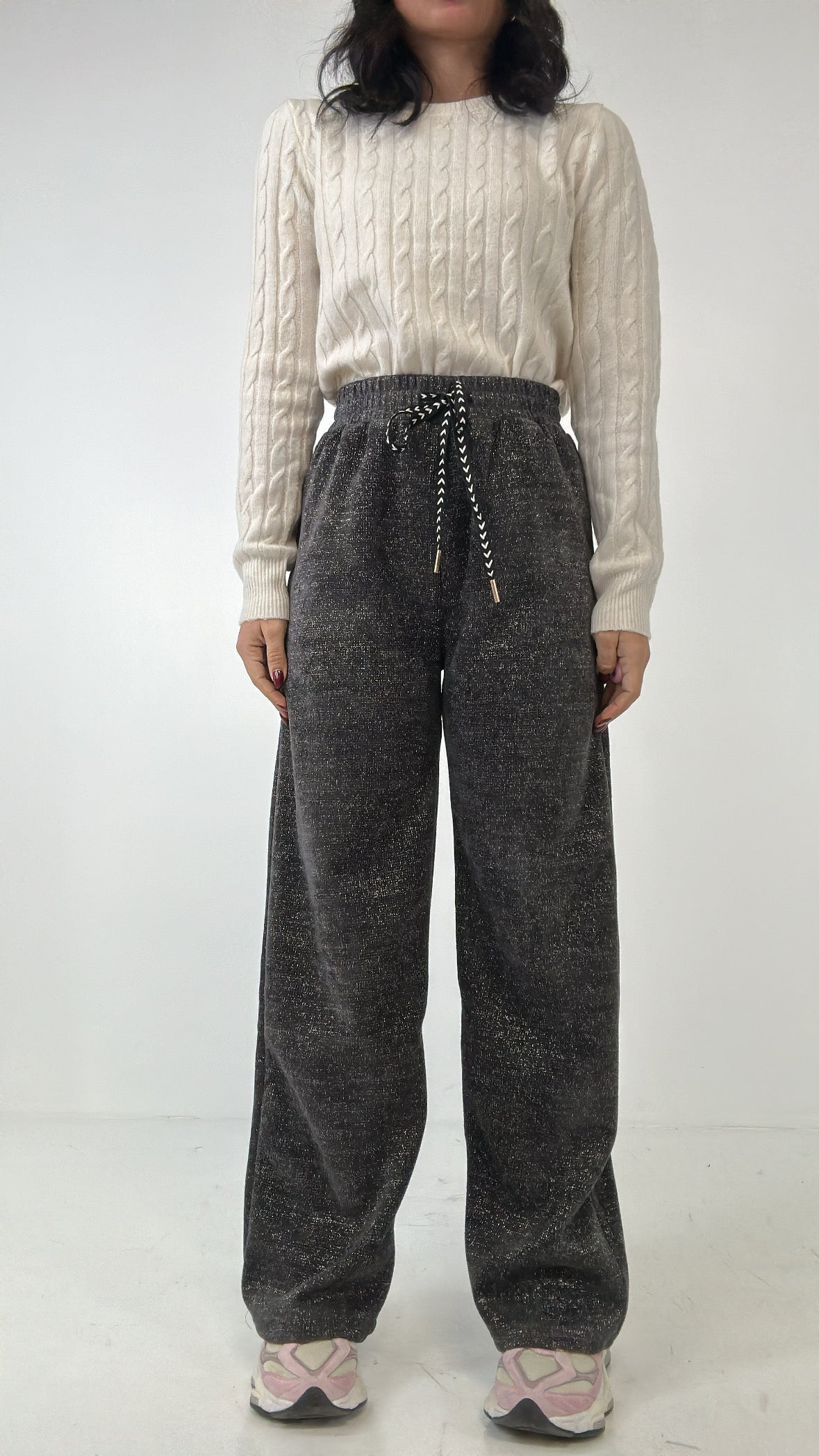 Pantalone VELLUTO LUX - GRIGIO
