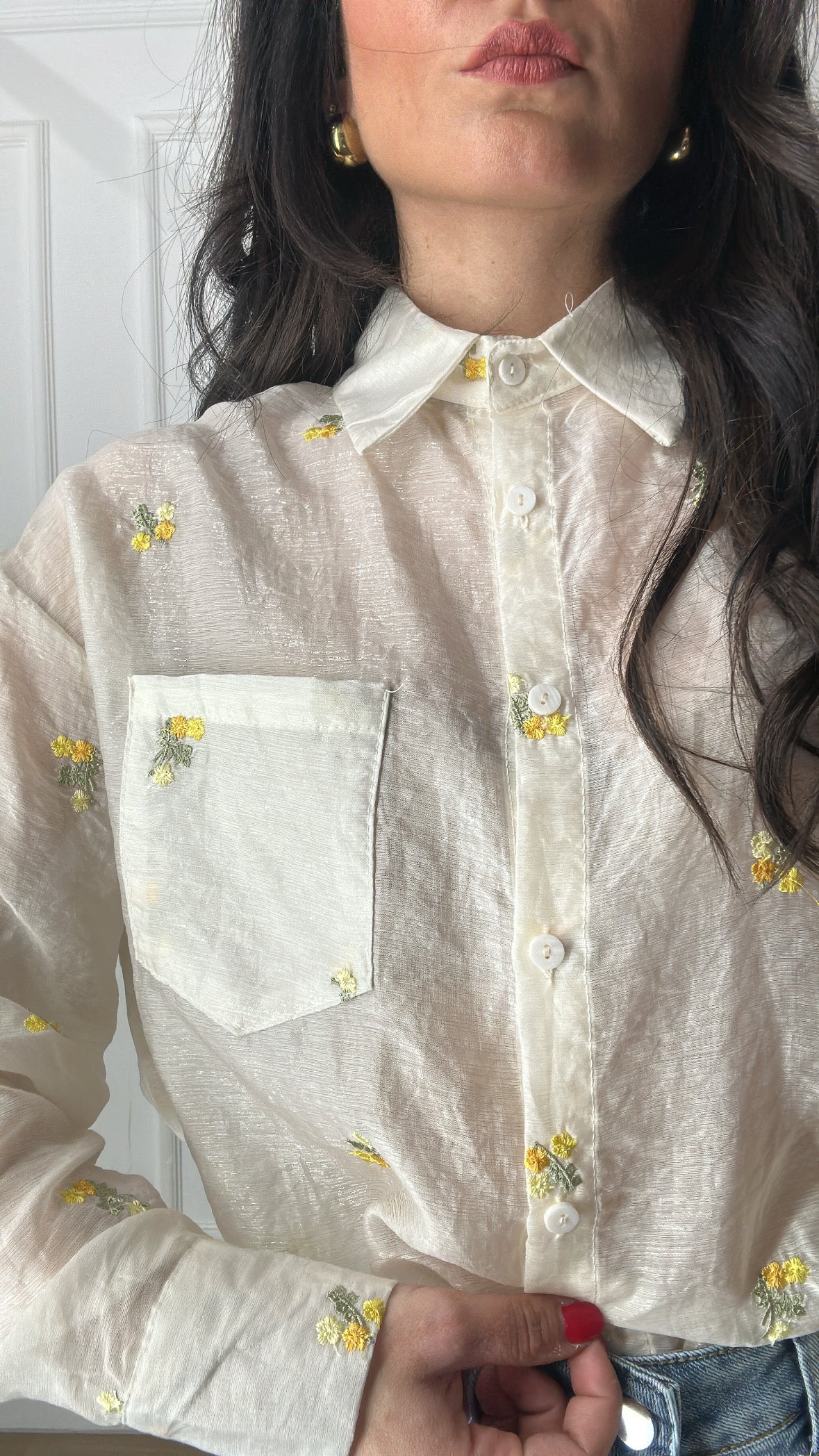 Camicia FIORELLINI - PANNA