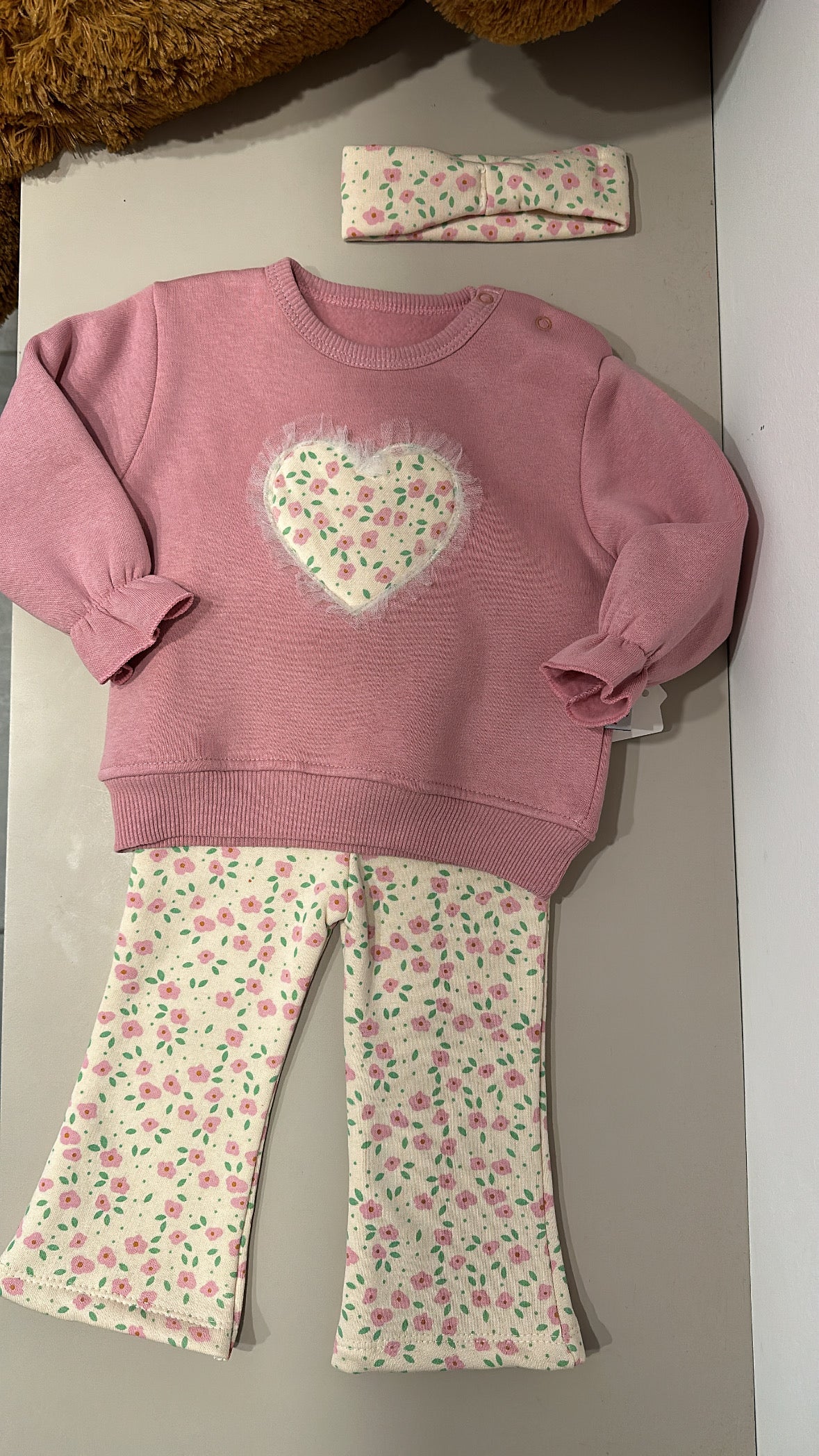 Tuta CON CUORE 6-24M - ROSA