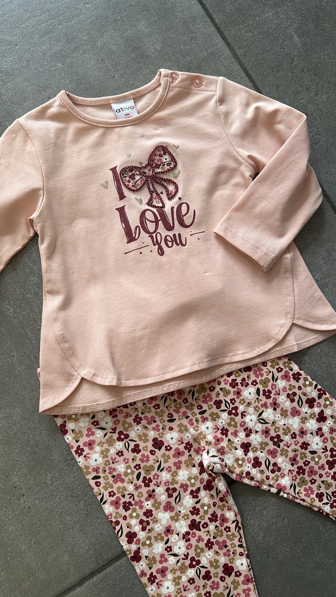 Completo I LOVE 6-36M - ROSA
