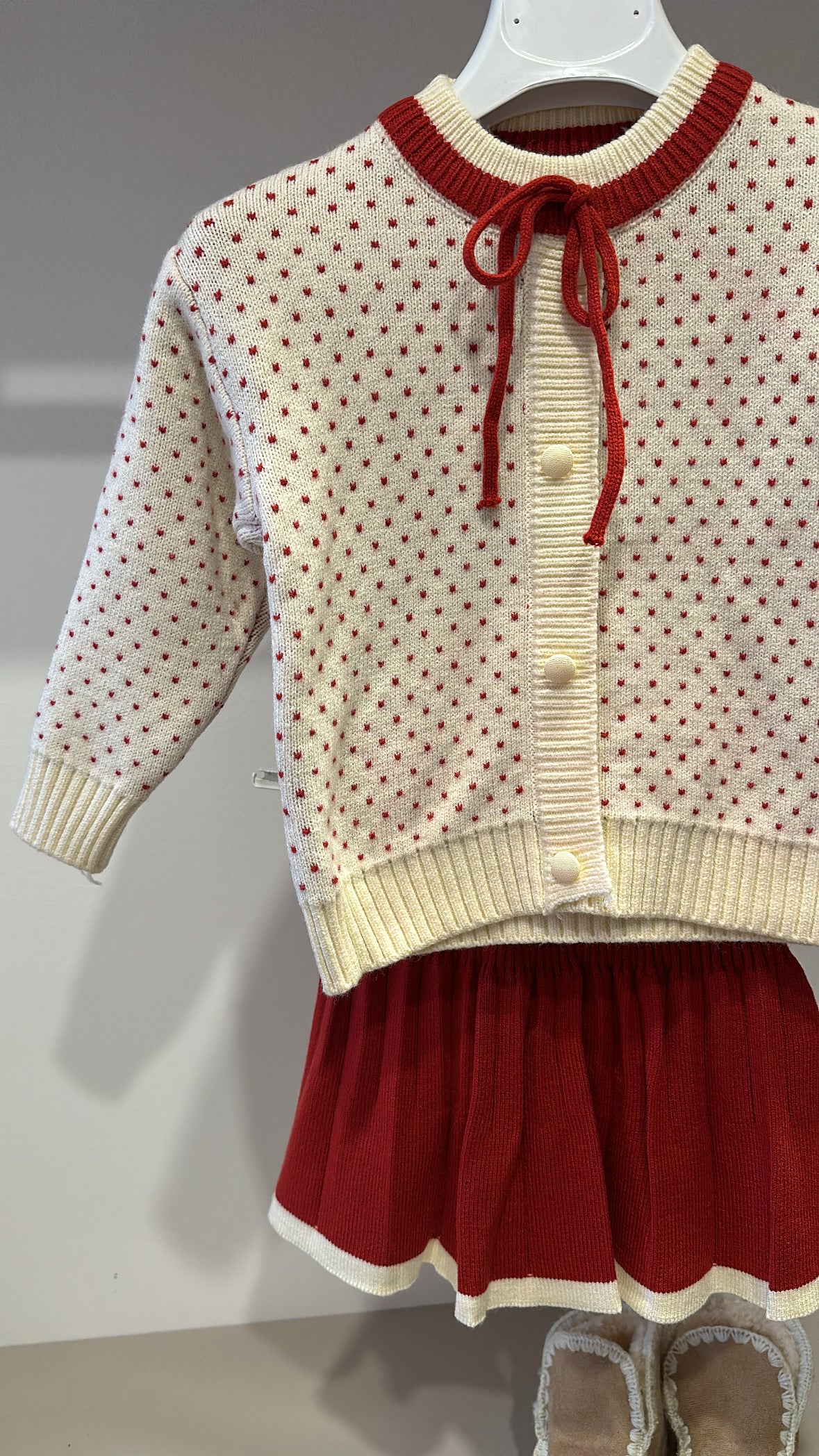 Coordinato CON CARDIGAN POIS - PANNA