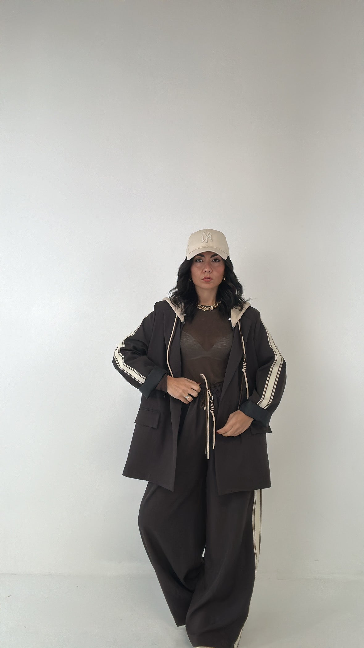 Tailleur STRIPES - MARRONE