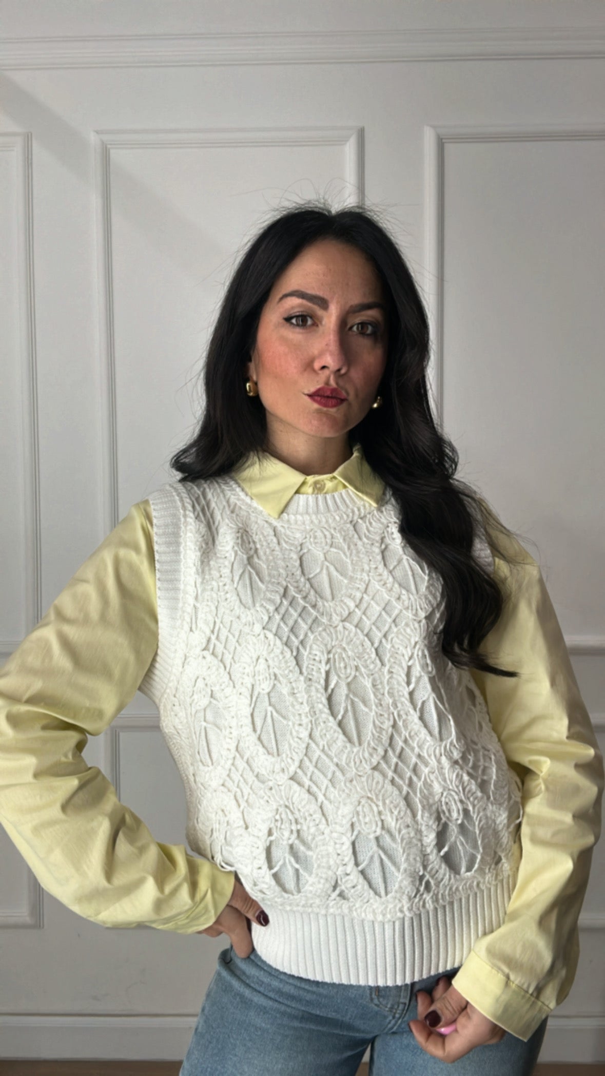 Gilet RICAMO - BIANCO