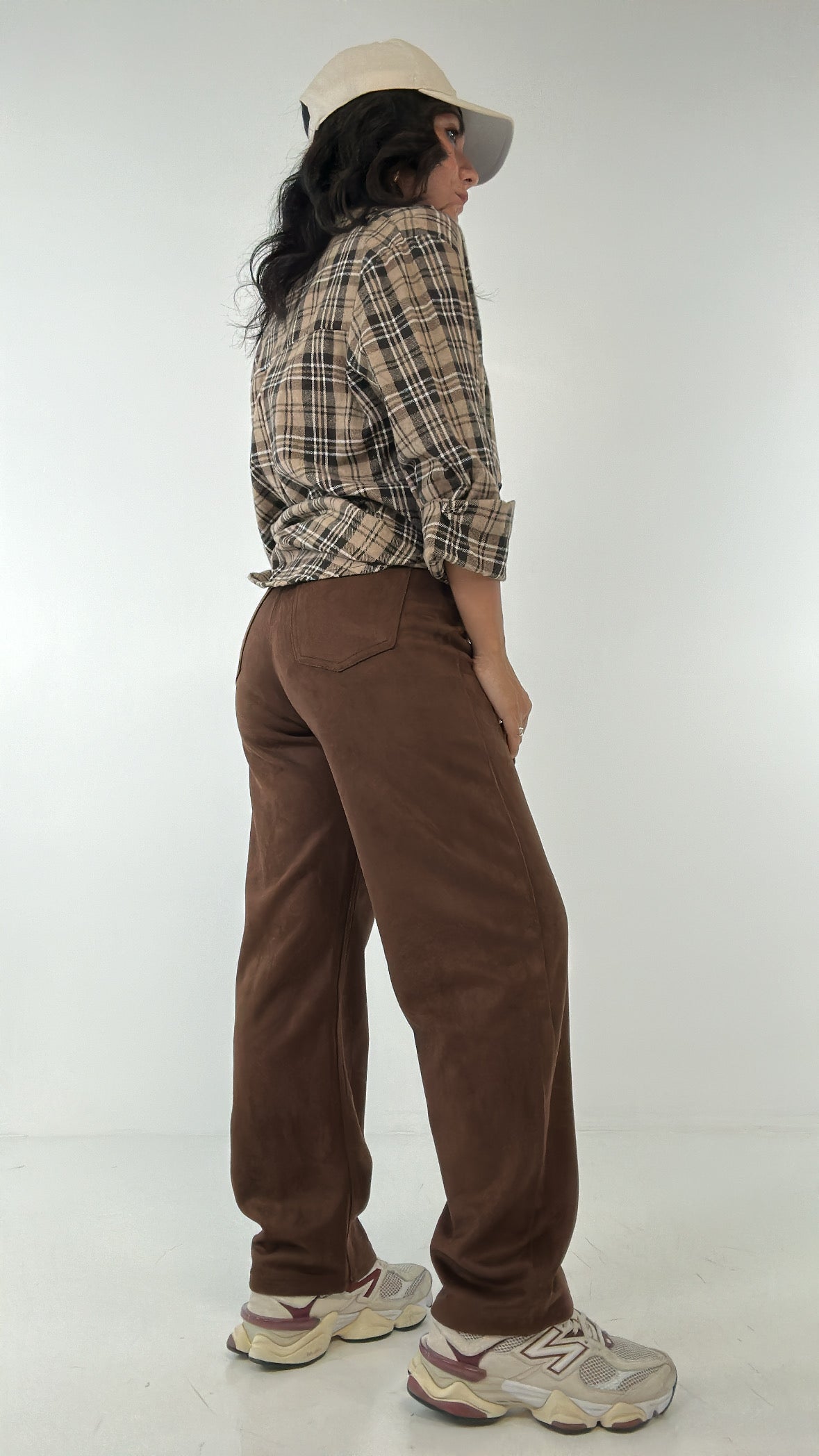 Pantalone CAMOSCIO BALLOON - MARRONE