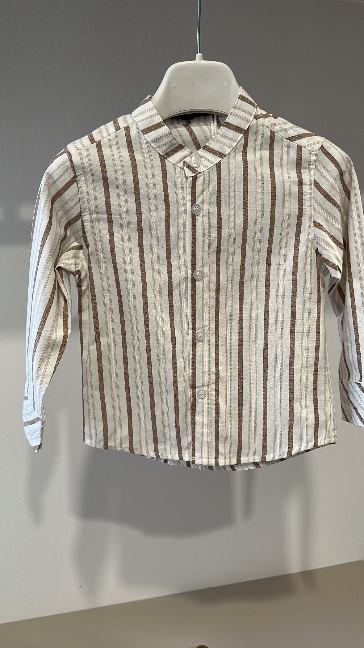 Camicia RIGHE 12-36M - MARRONE