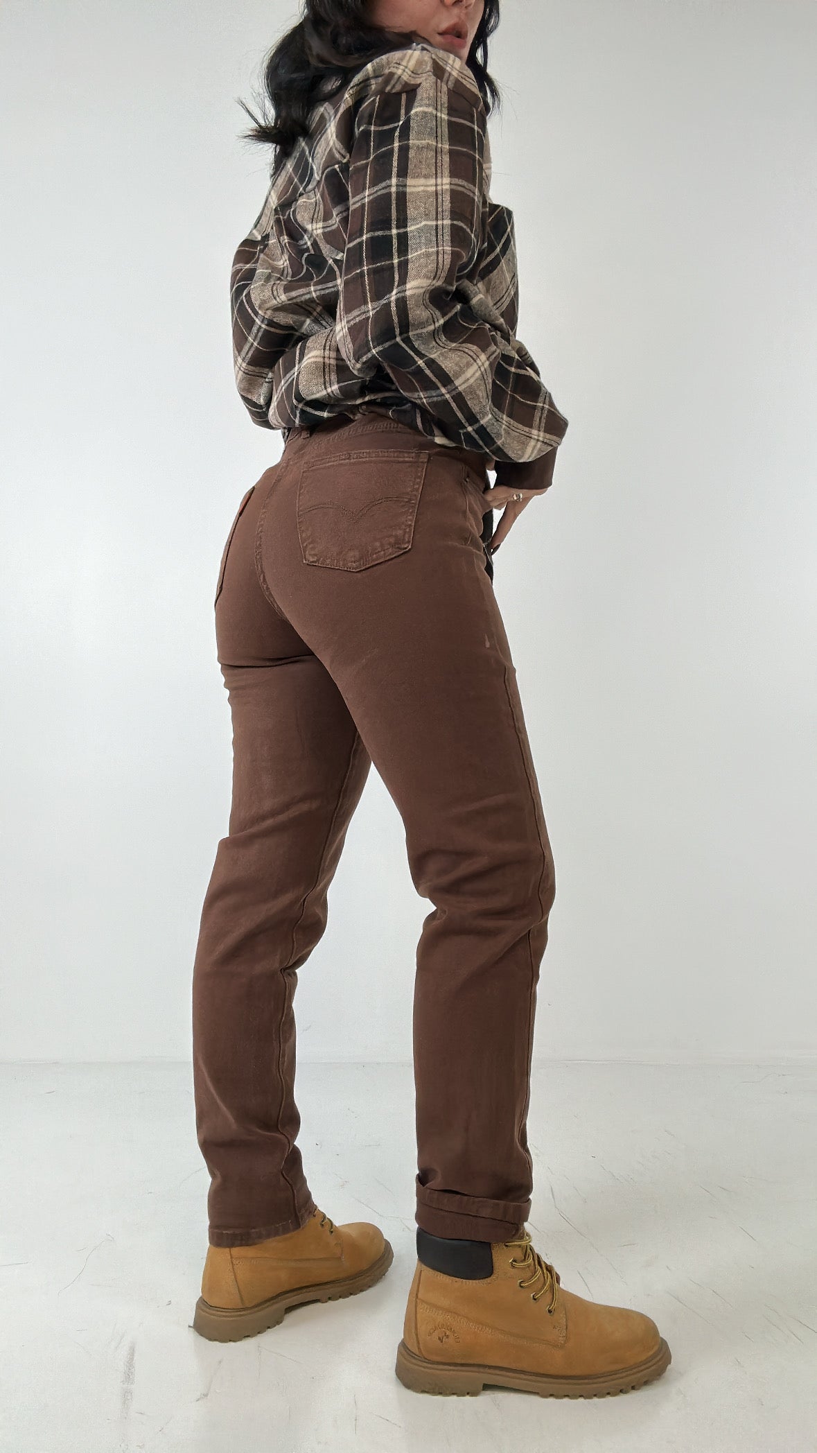 Jeans MOM BROWN - MARRONE