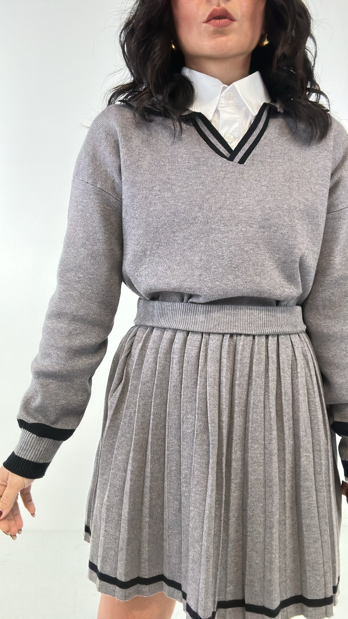 Completo POLO E GONNA - GRIGIO