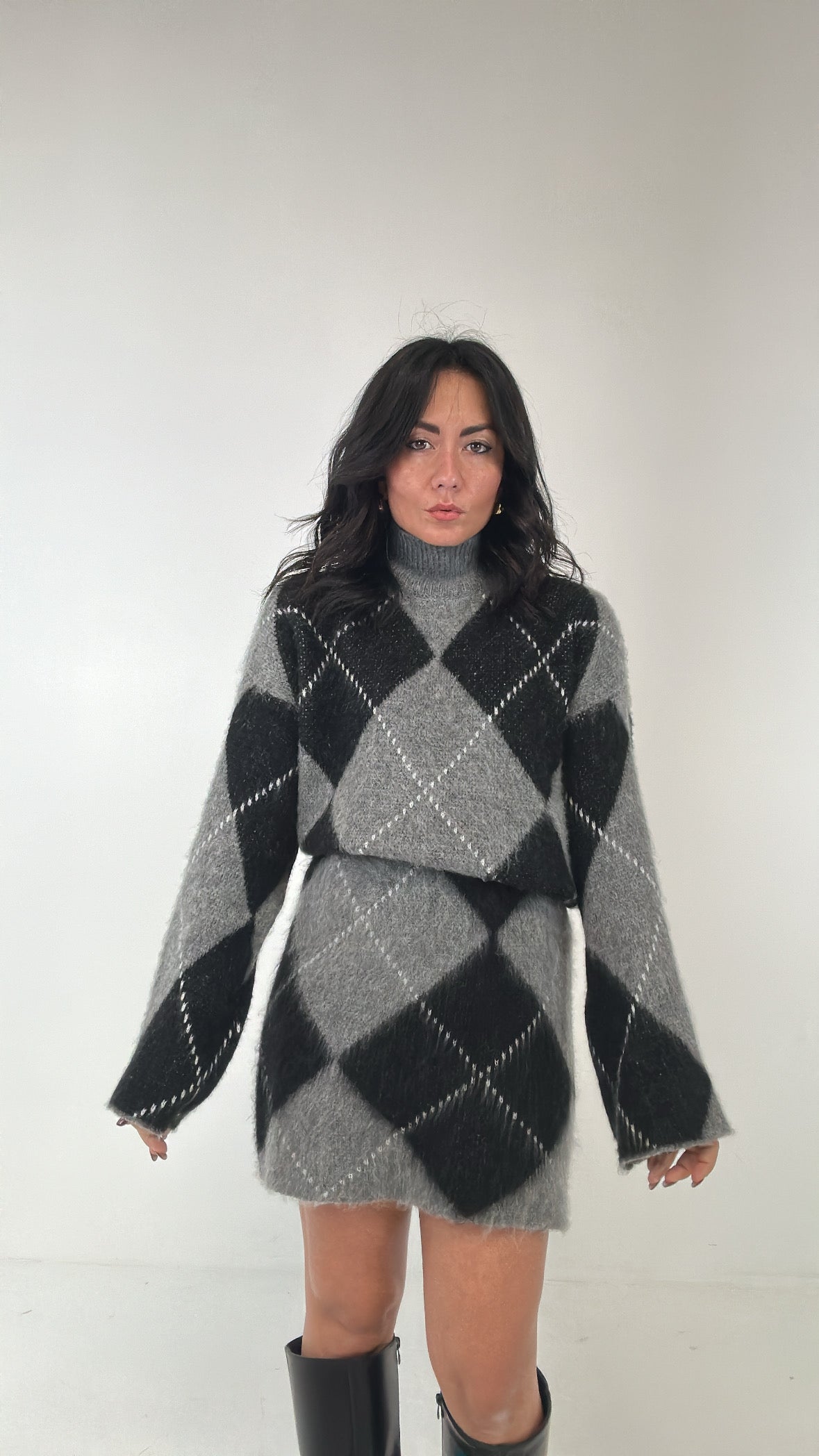 Completo ROMBO - GRIGIO