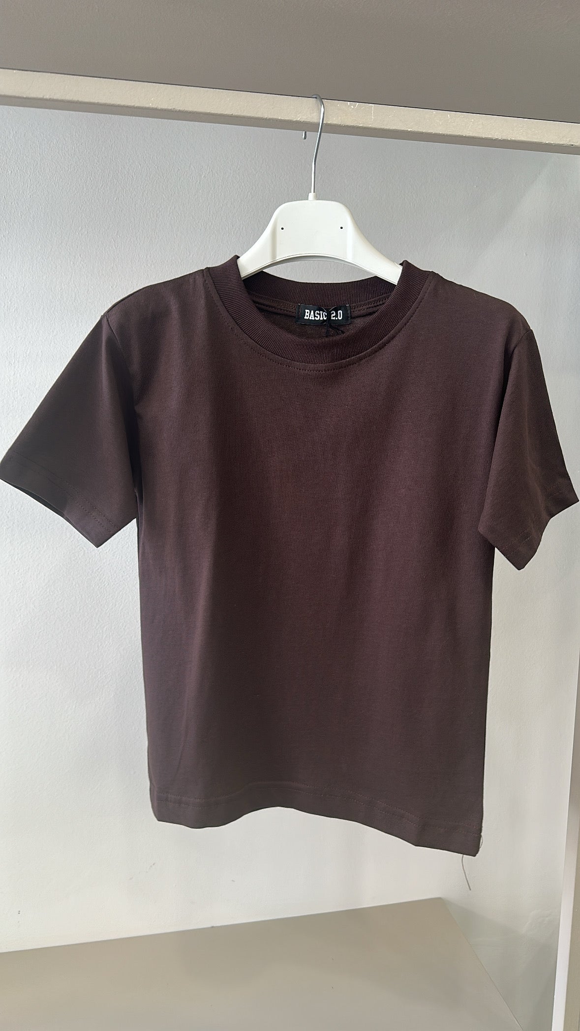 T-shirt BASIC BOY 3-8A - MARRONE