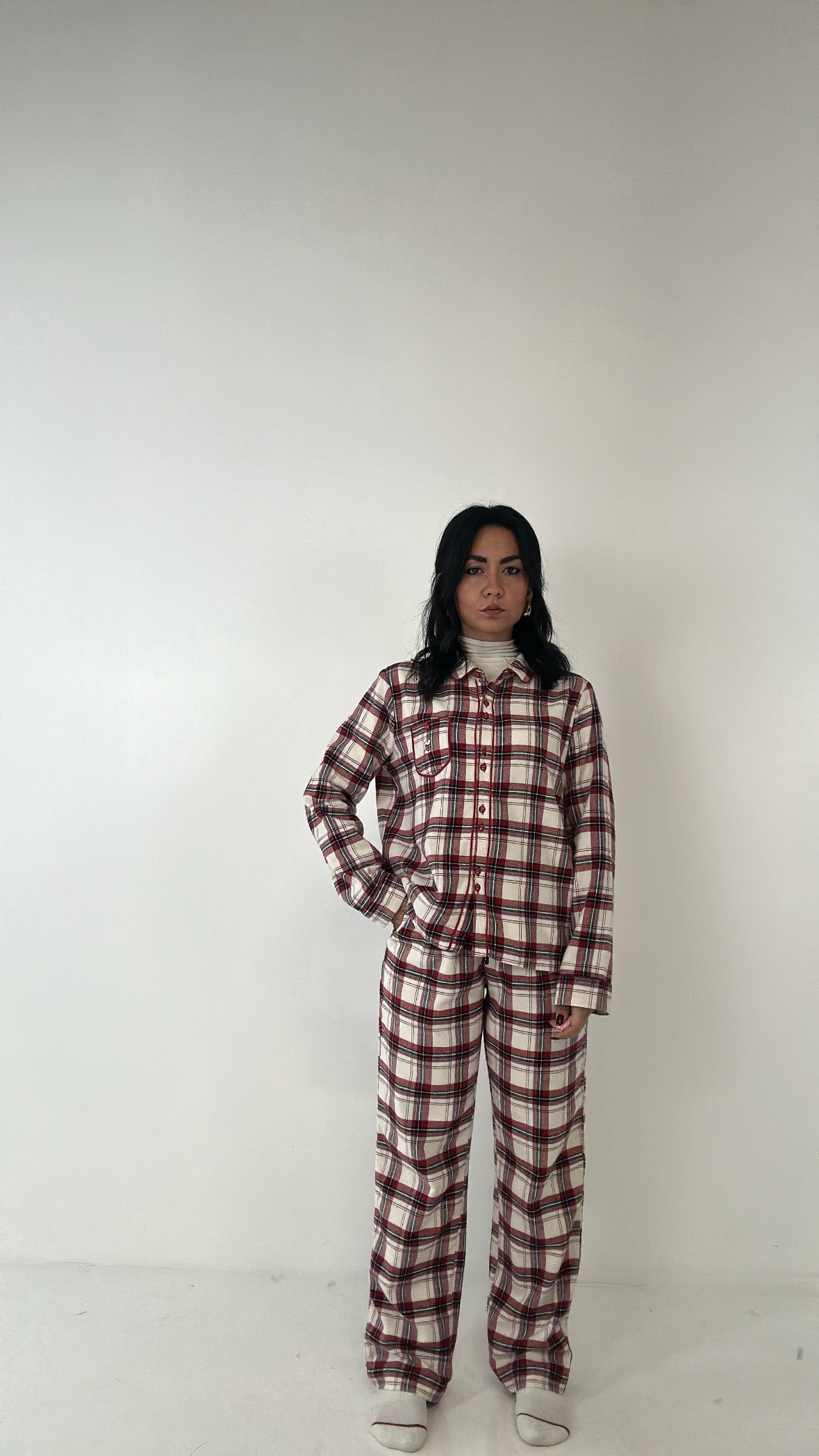 Pigiama UOMO DONNA SCOZZESE - BIANCO