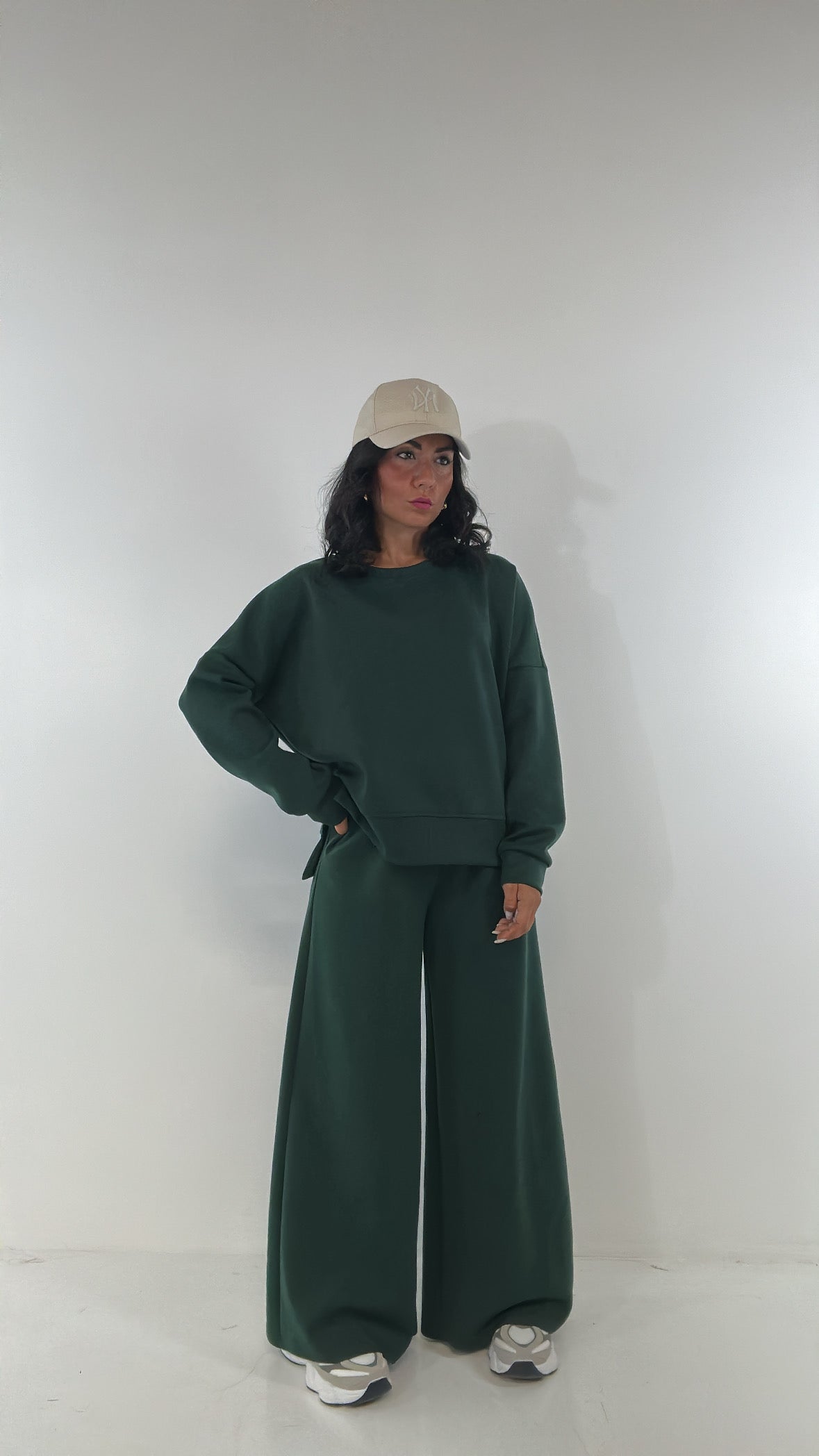 Pantatuta PALAZZO NEW - VERDE SCURO