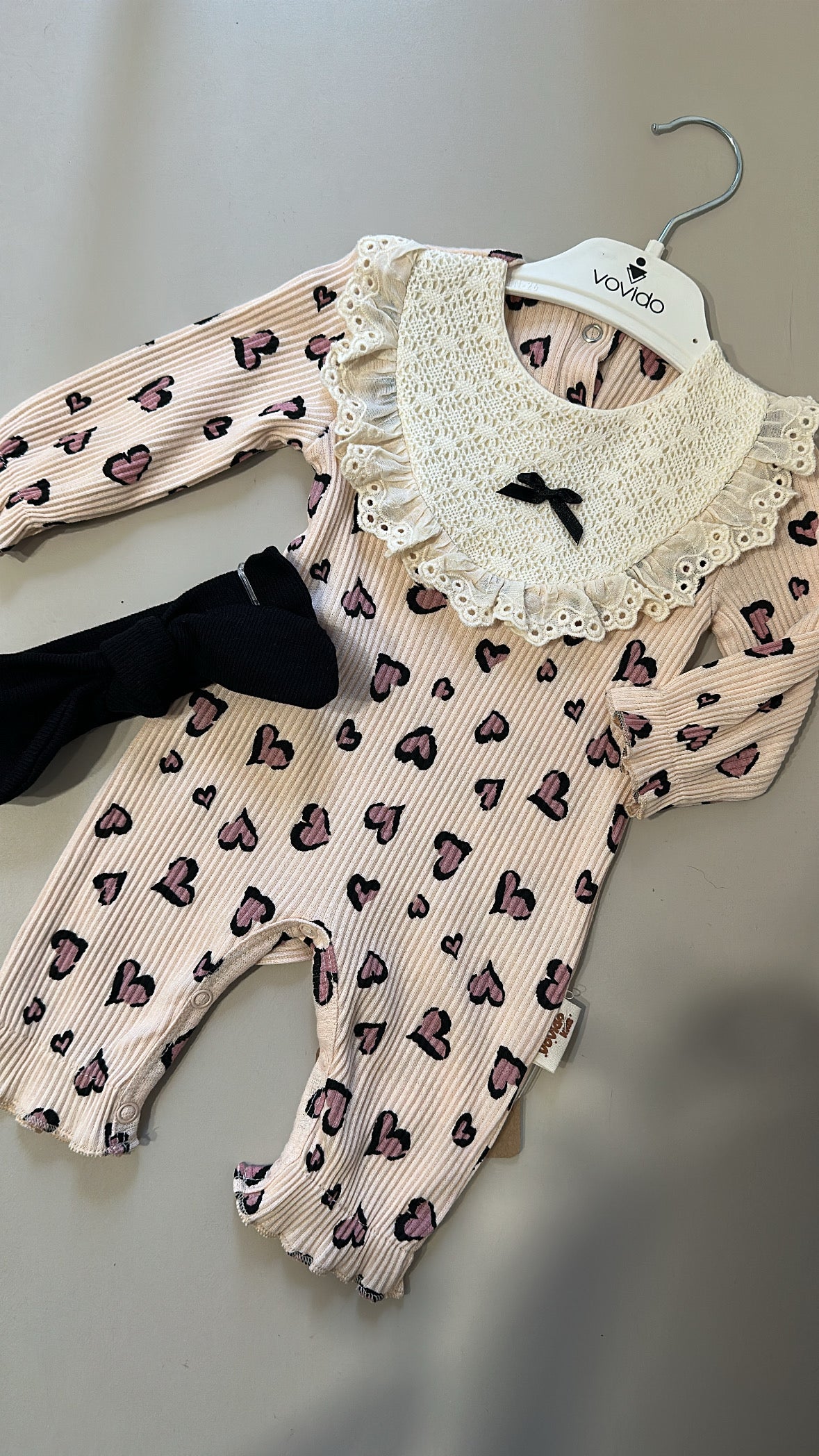 Tutina CUORICINI 0-6M - ROSA