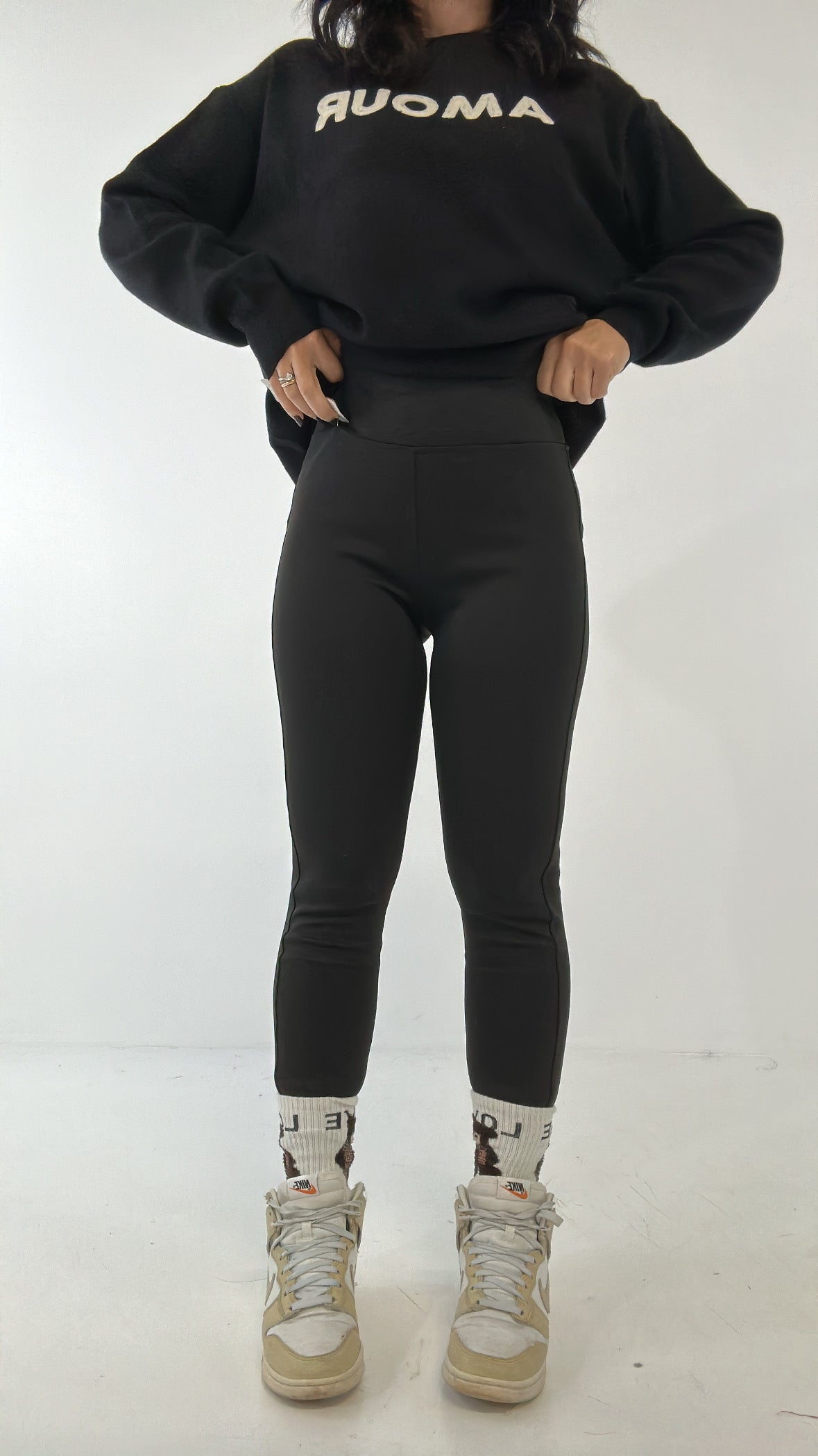 Leggins TECNICO FELPATO - NERO