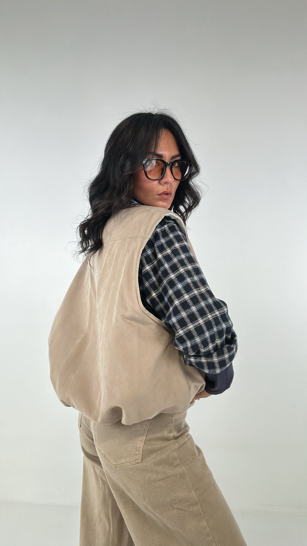 Gilet BOMBER LUMINA - BEIGE