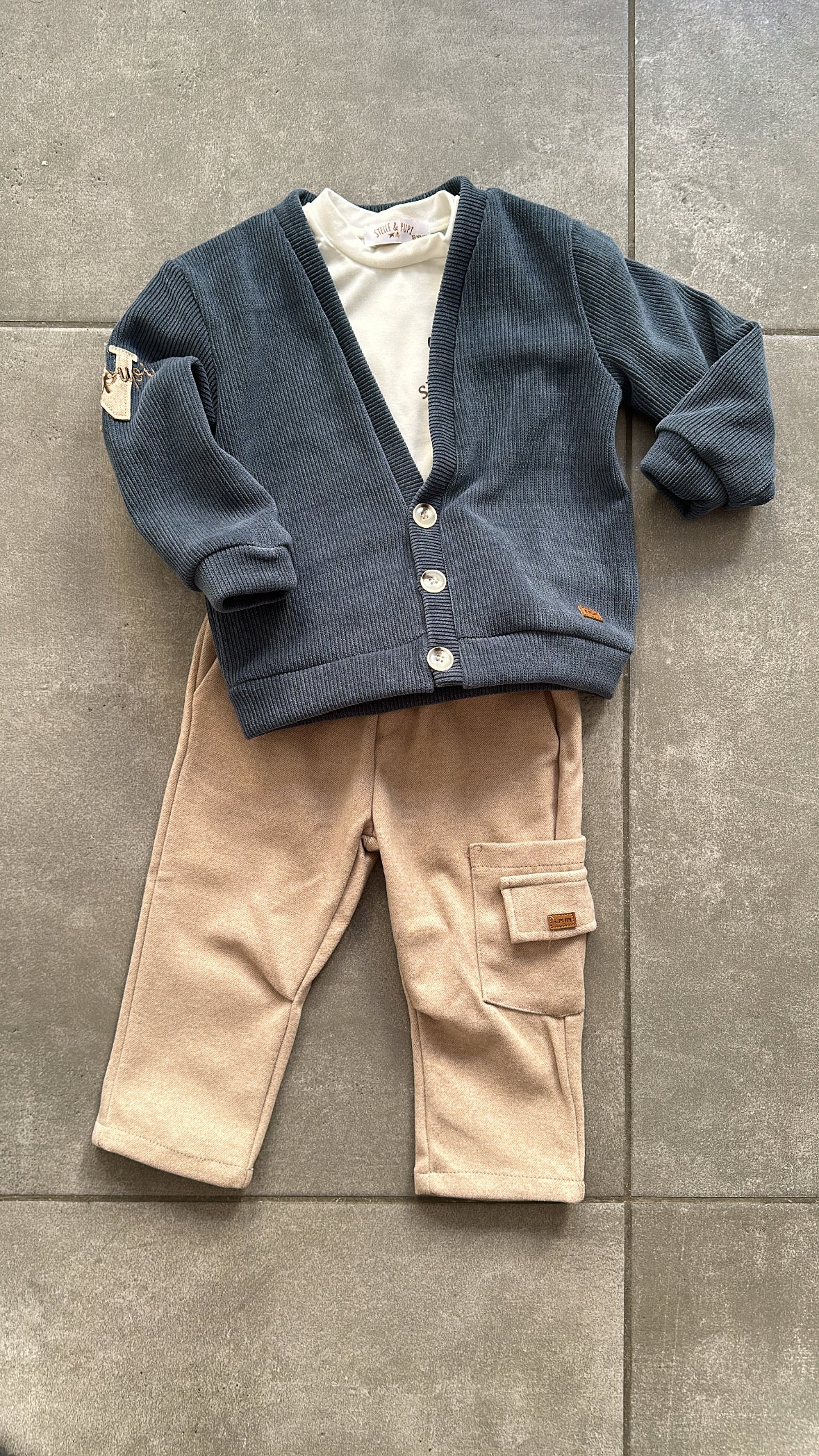 Completo CON CARDIGAN 12-36M - BLU