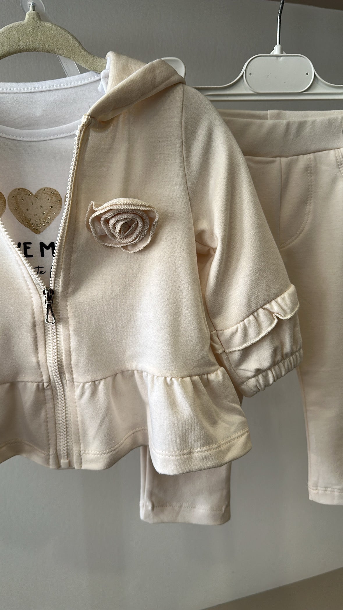 Tuta CON SPILLA ROSA 12-36M - BEIGE