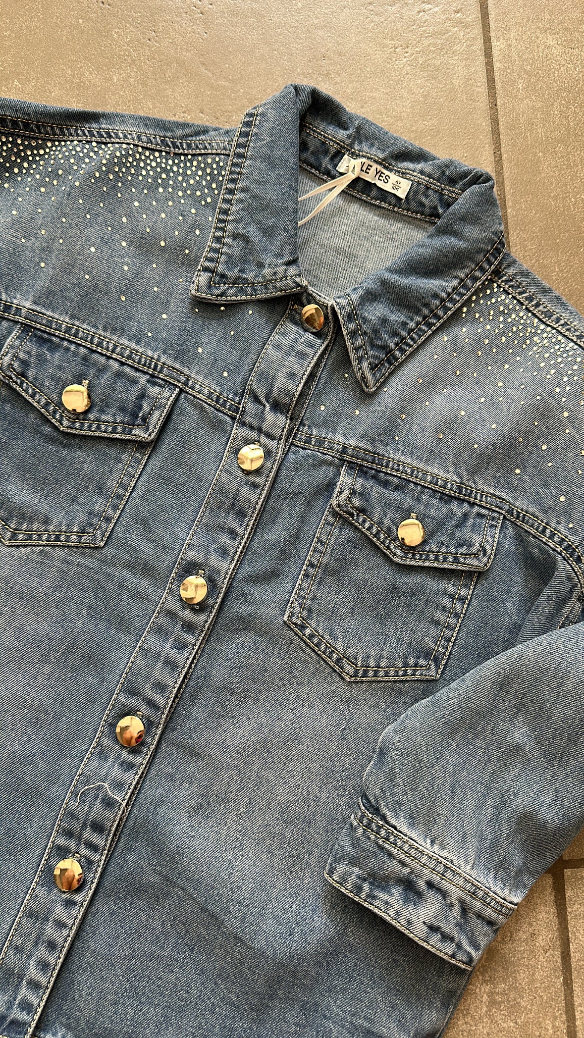 Camicia IN JEANS CON STRASS 4-14A - JEANS