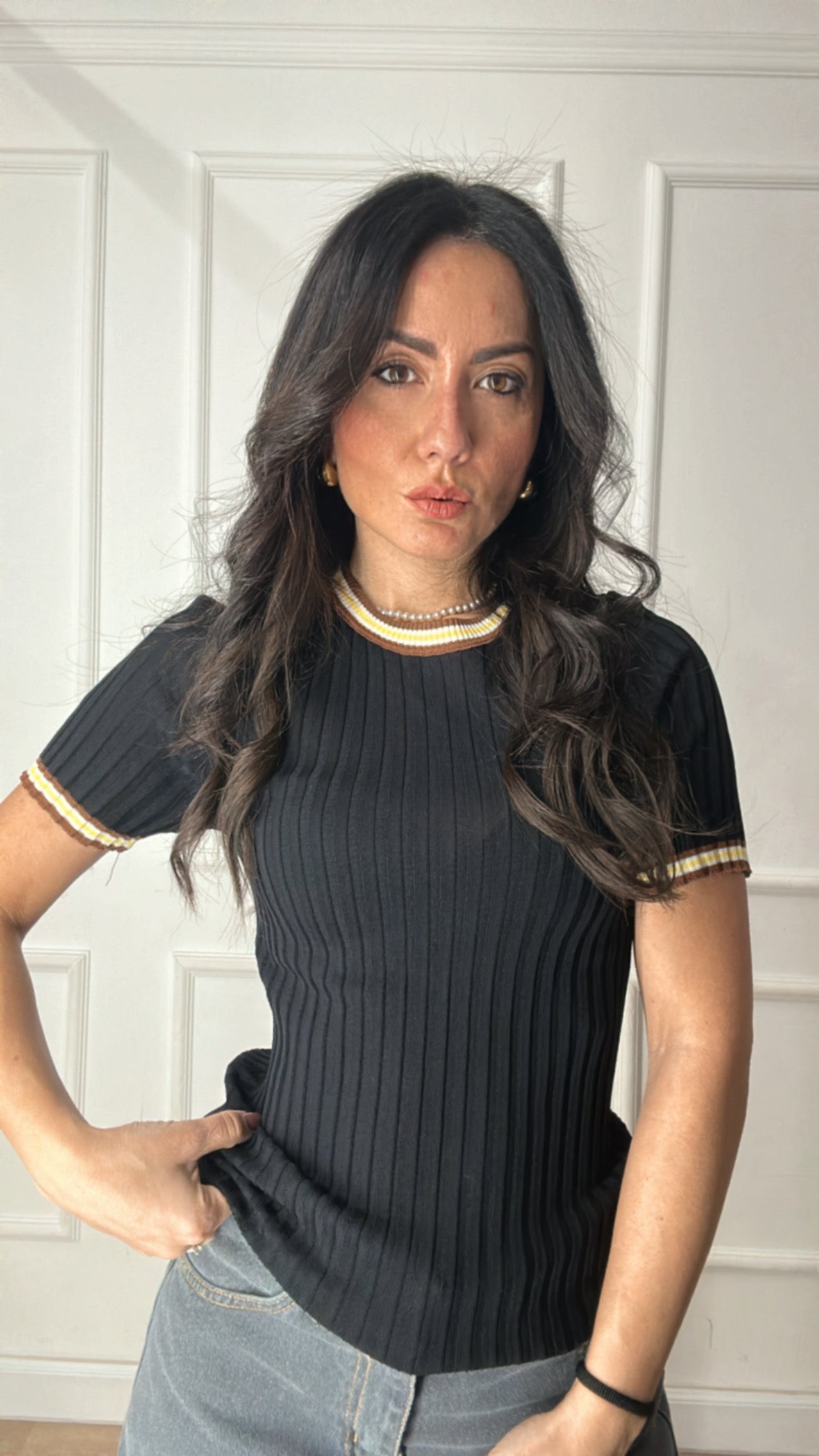 Maglia IN FILO LUMINA - NERO