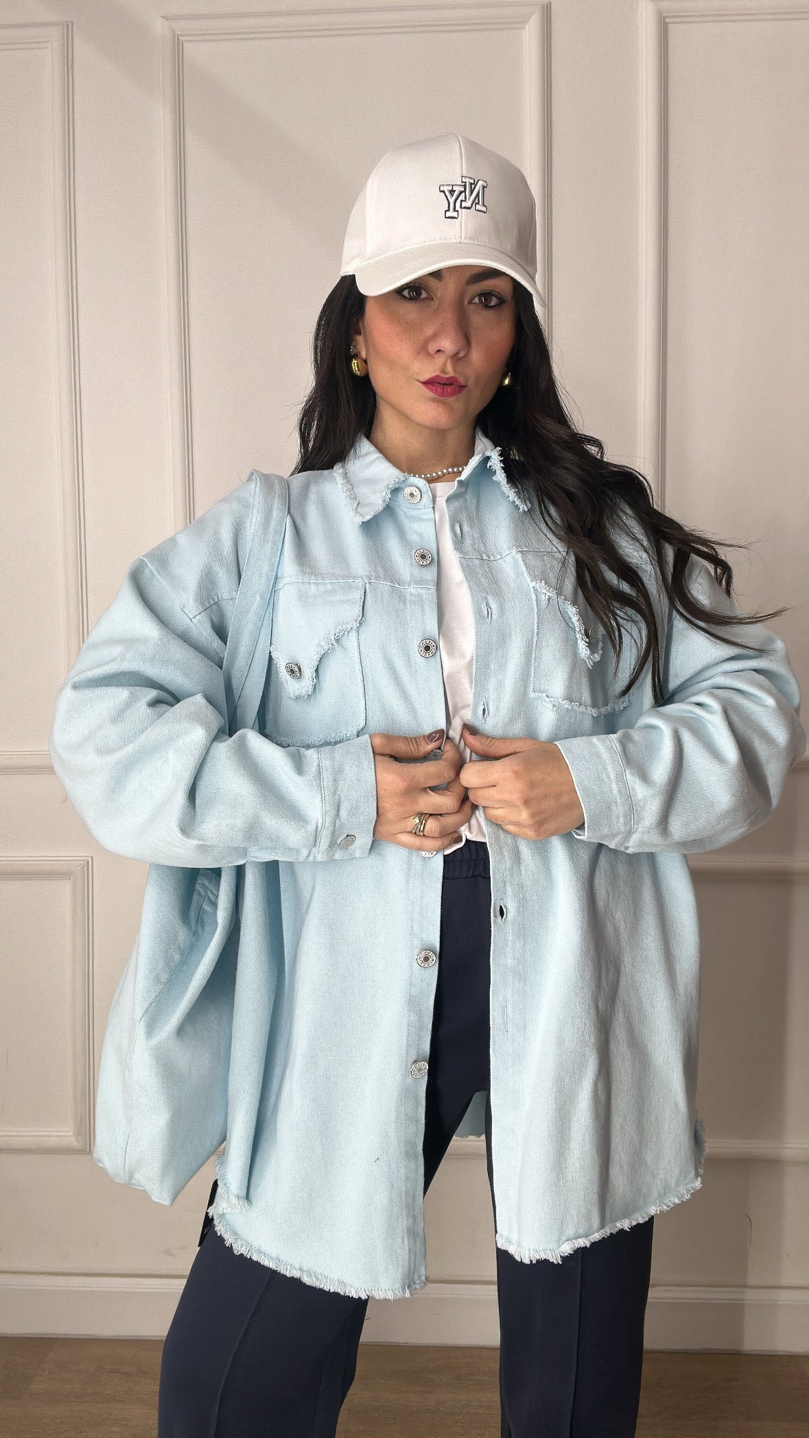 Camicia MAGICO CON BORSA - CELESTE