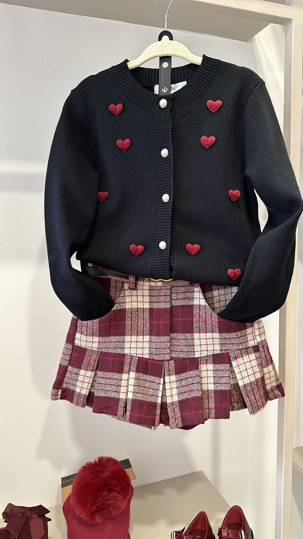 Cardigan 1000 CUORI 4-14A - NERO