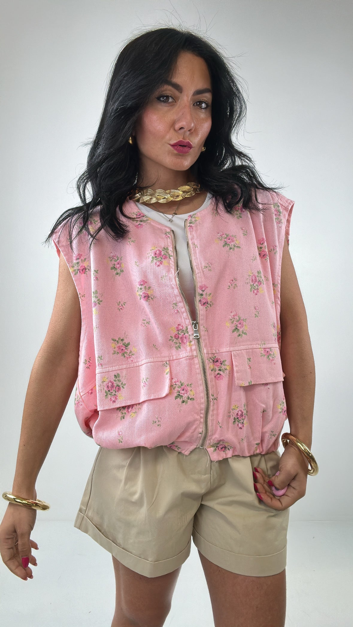 Gilet FIORATO - ROSA