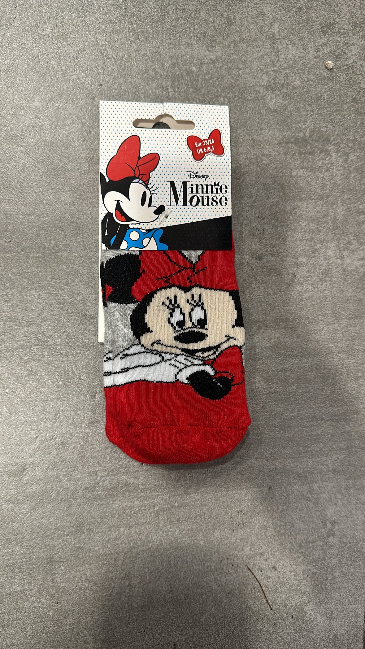 Calzino ANTISCIVOLO MINNIE - ROSSO