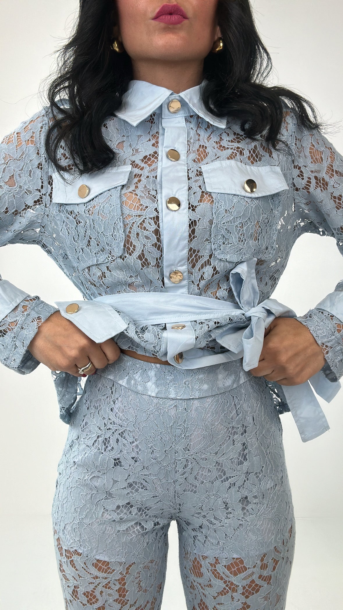 Completo PIZZO STAR - CELESTE