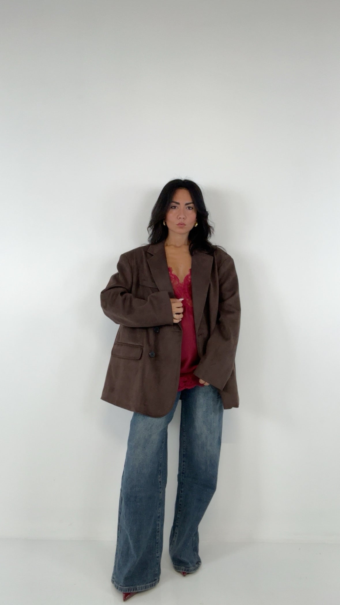 Blazer LUMINA CAMOSCIO - MARRONE