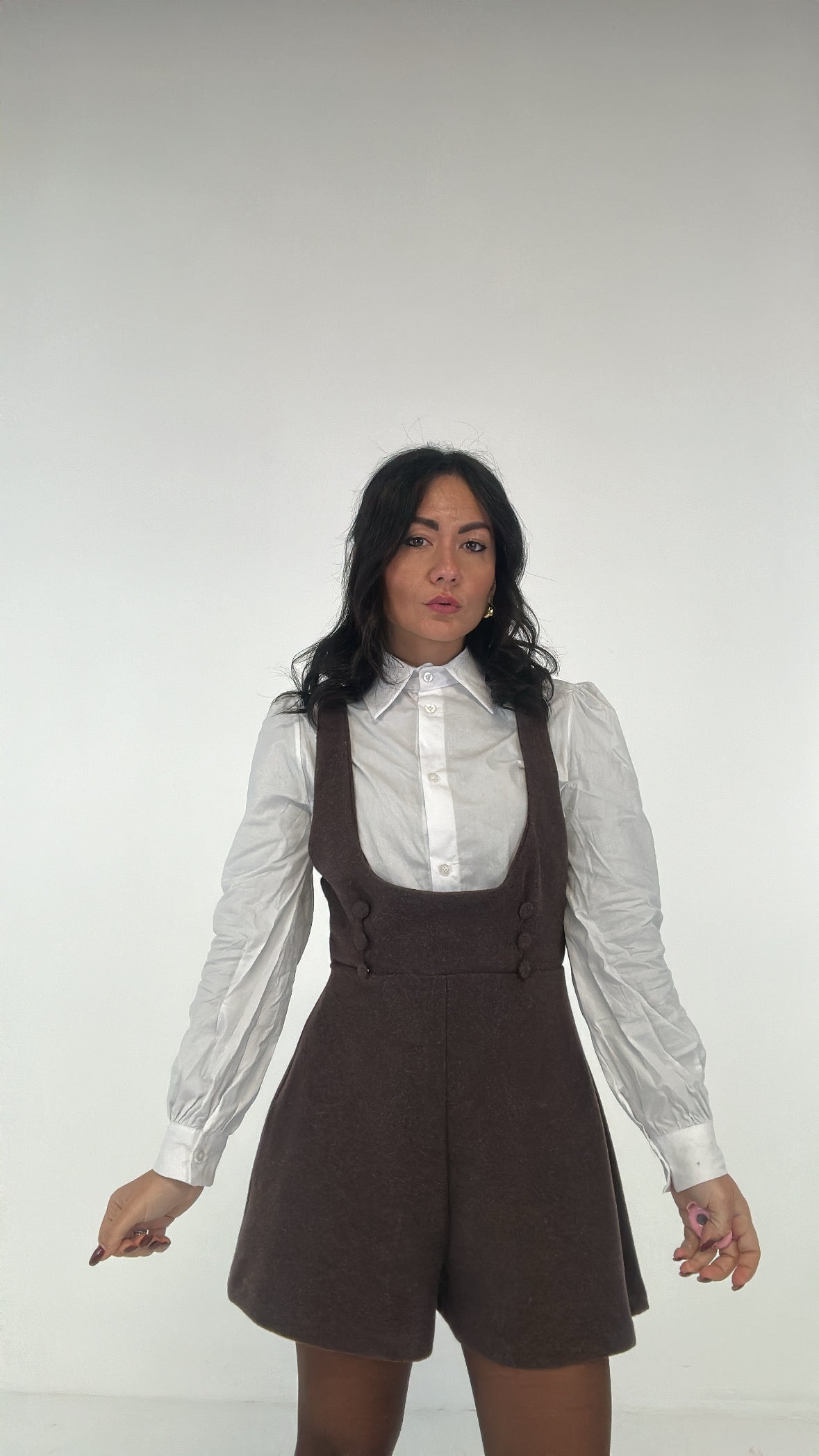 Completo CAMICIA E SALOPETTE - MARRONE