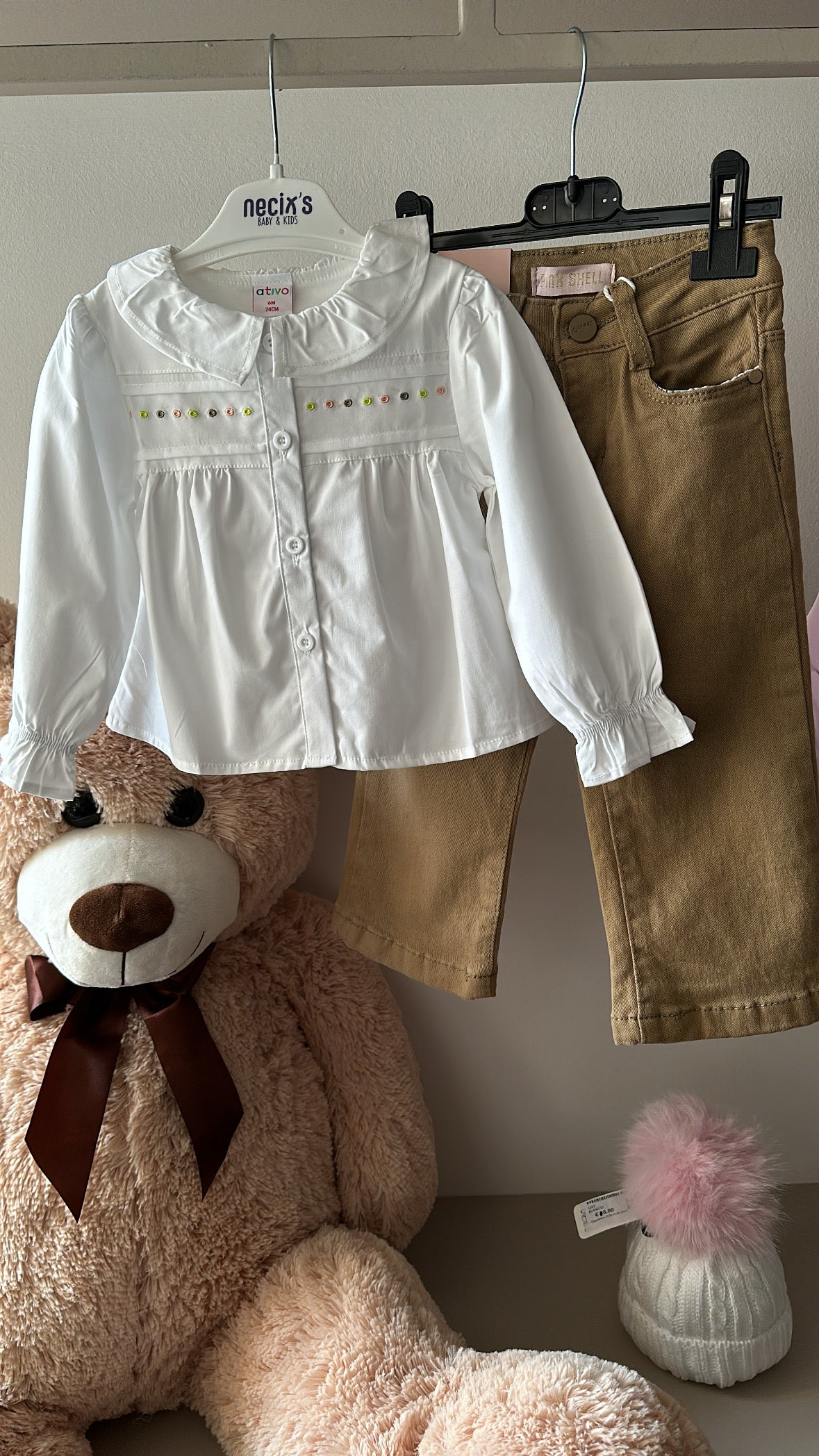 Jeans PALAZZO SHELL 1-5A - BEIGE