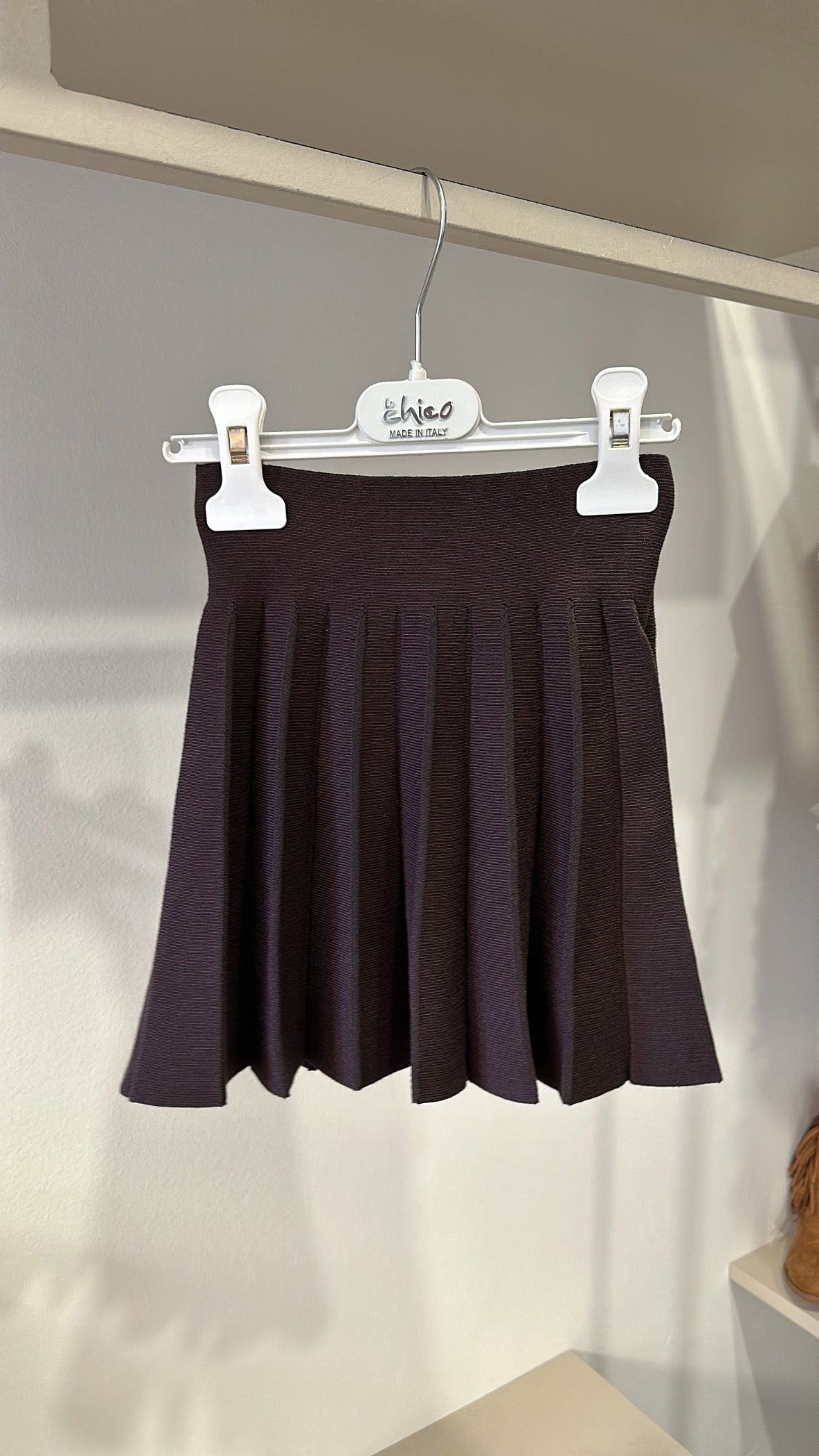 Gonna PLISSE IN MAGLIA 4-14A - MARRONE