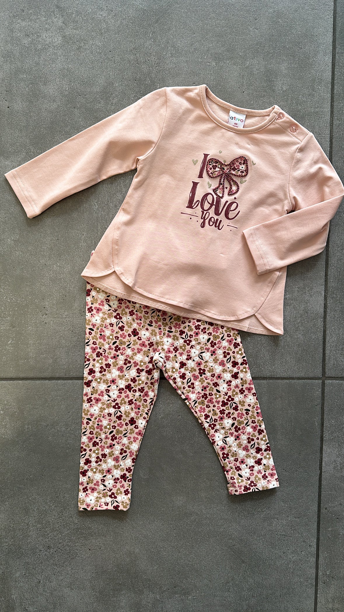 Completo I LOVE 6-36M - ROSA