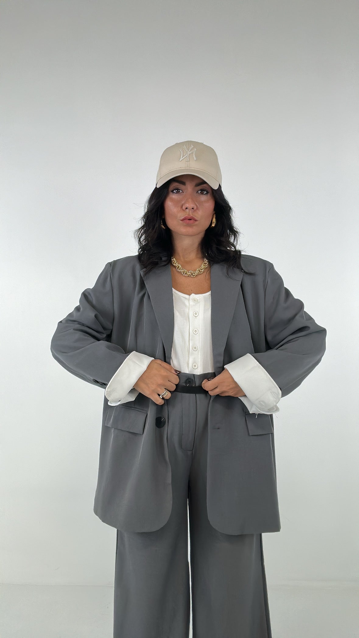 Tailleur PIEGA BIANCA - GRIGIO