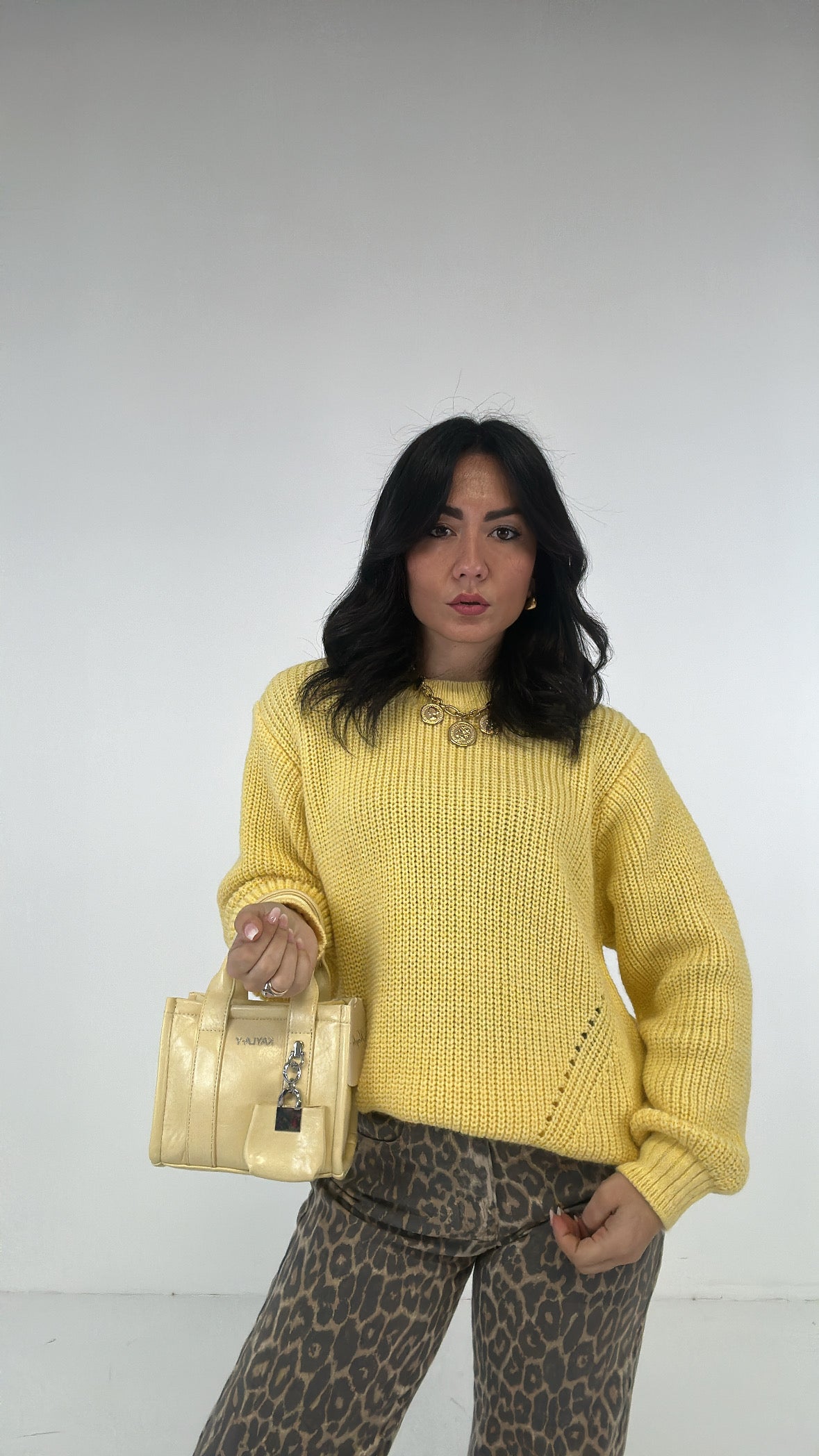 Borsa MINI CON BORSETTA - GIALLO