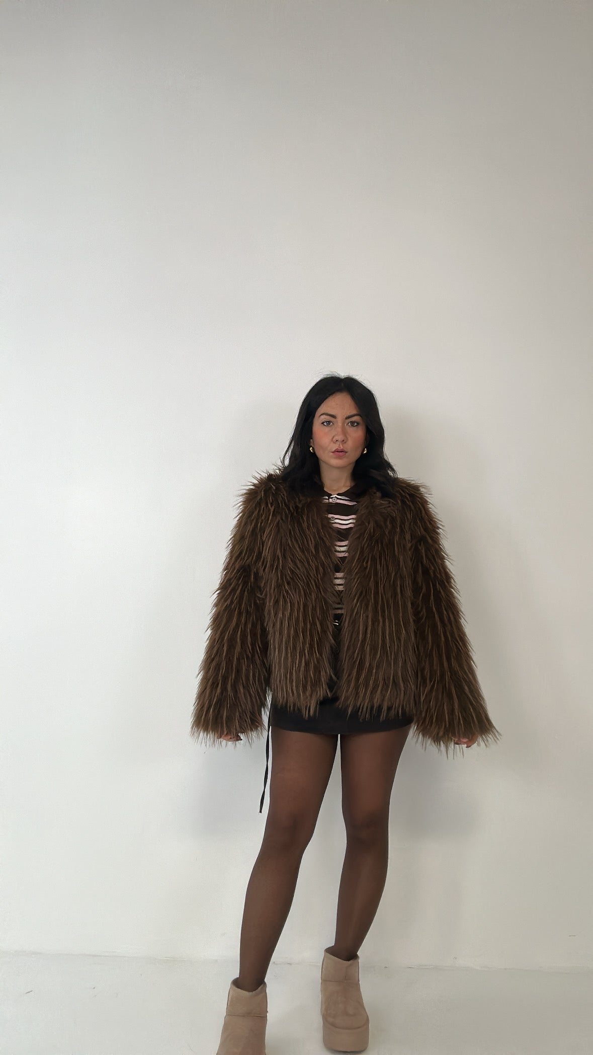 Ecopelliccia PELOSA - MARRONE