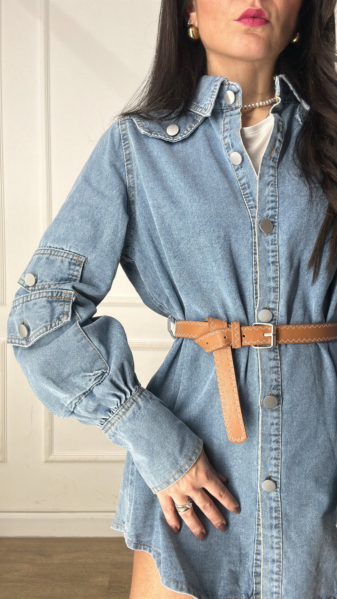 Camicione CON CINTURA - JEANS