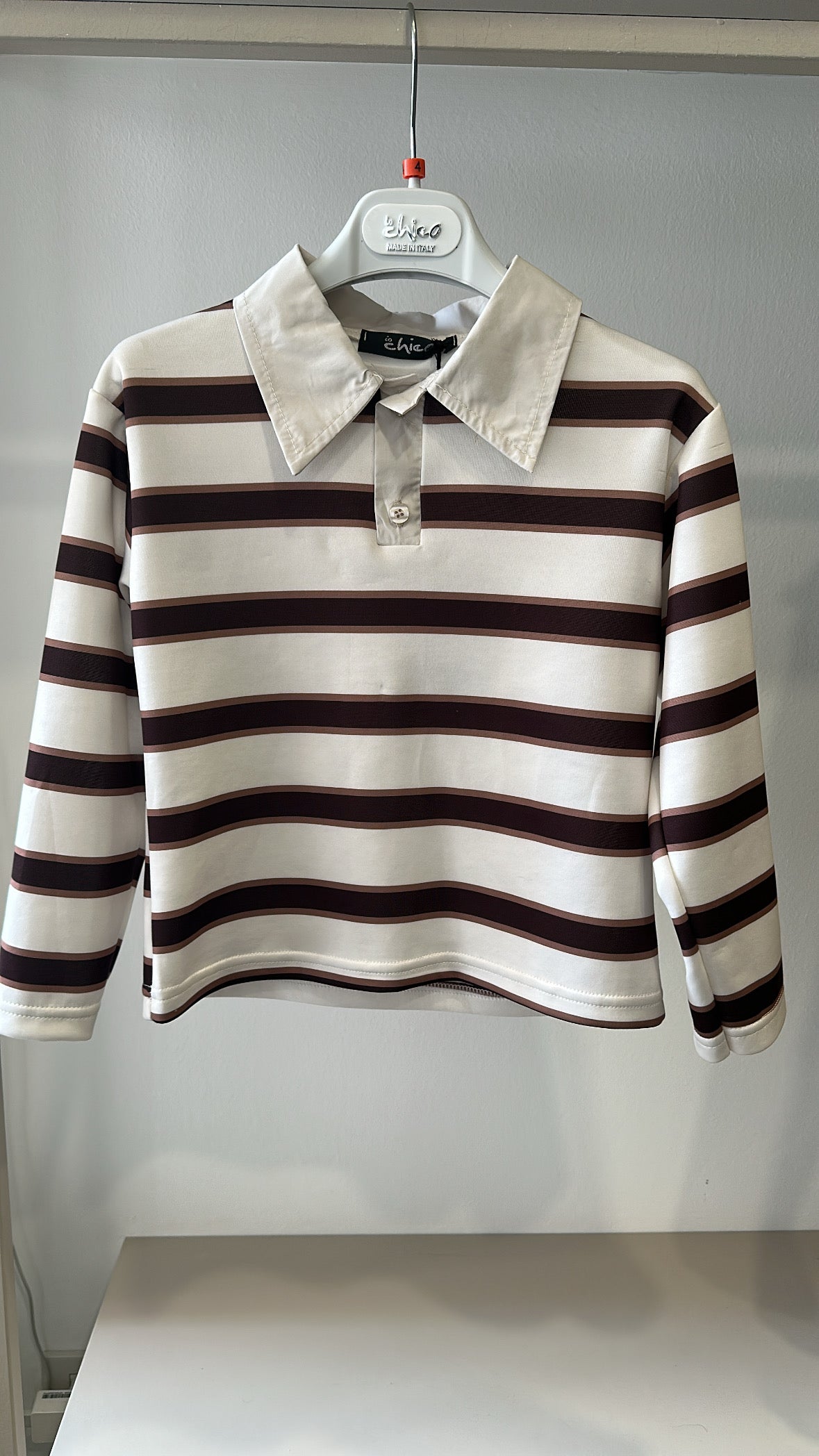 Maglia RIGHE CHICO 4-14A - BIANCO