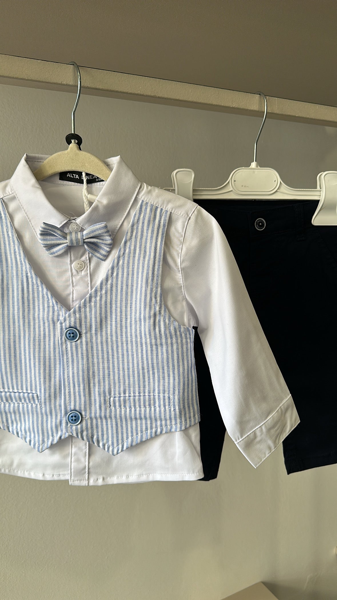 Completo CON PAPILLON 3-18M - AZZURRO
