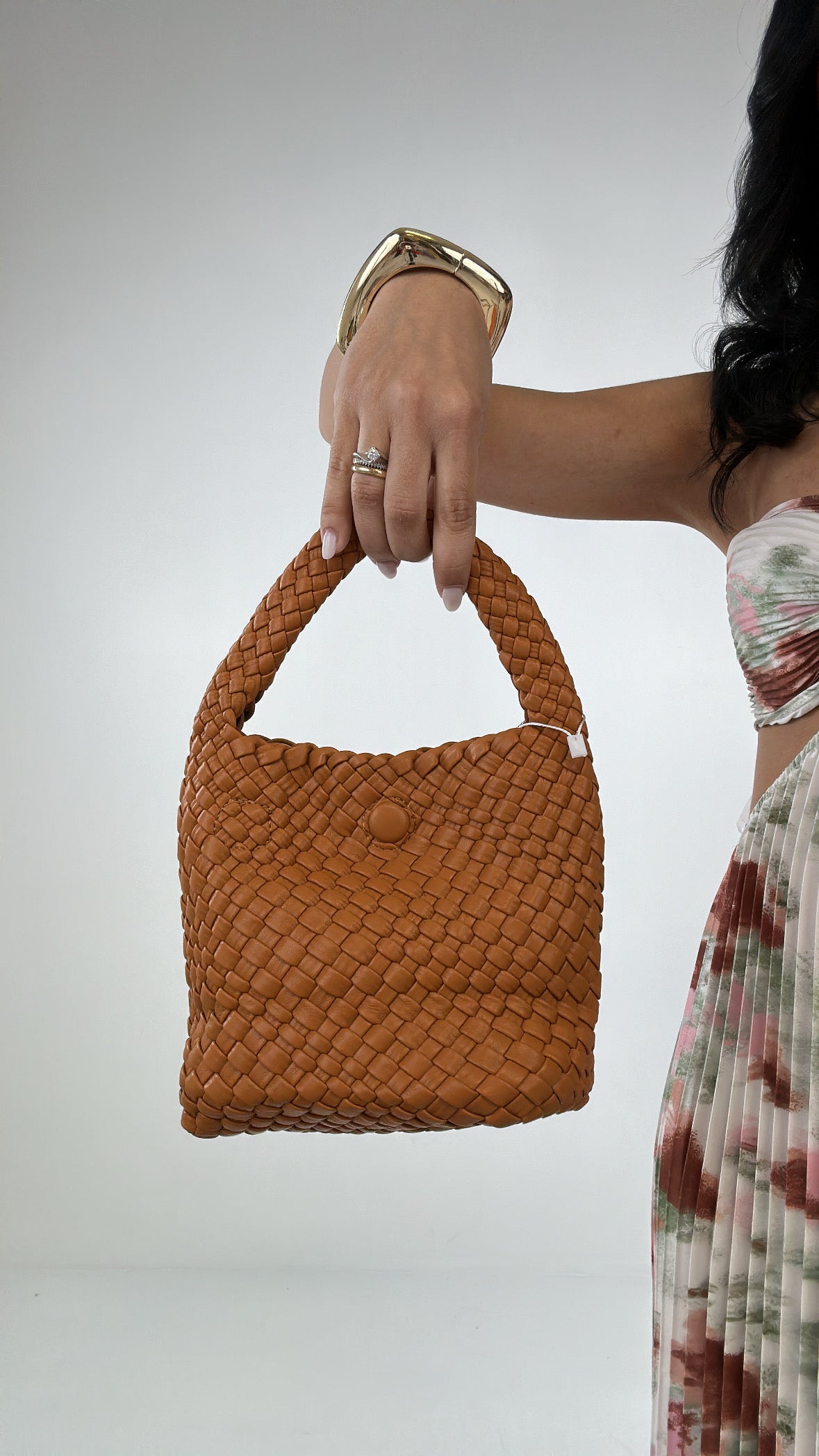 Borsa INTRECCIATA - CAMMELLO