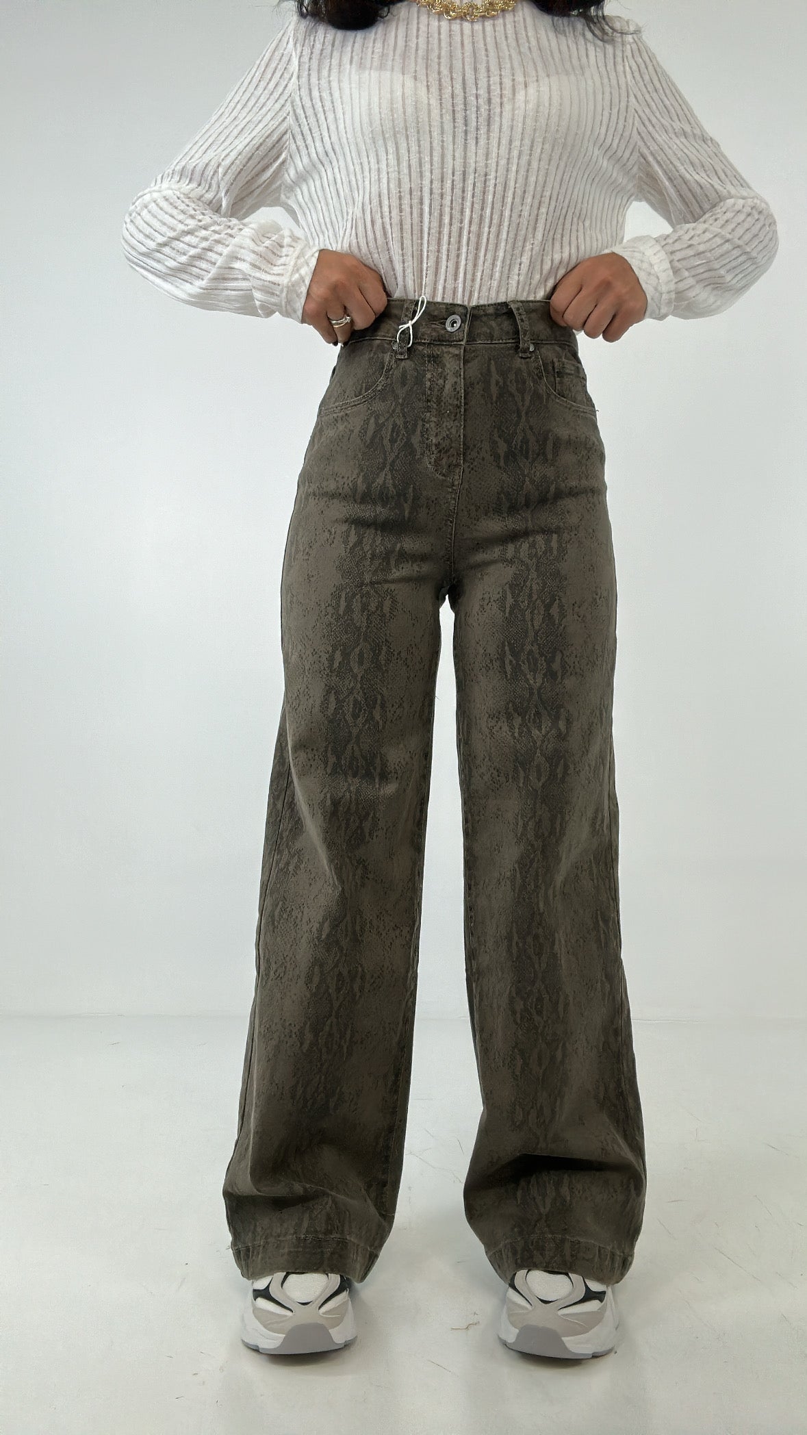 Jeans PITONE - VERDE MILITARE