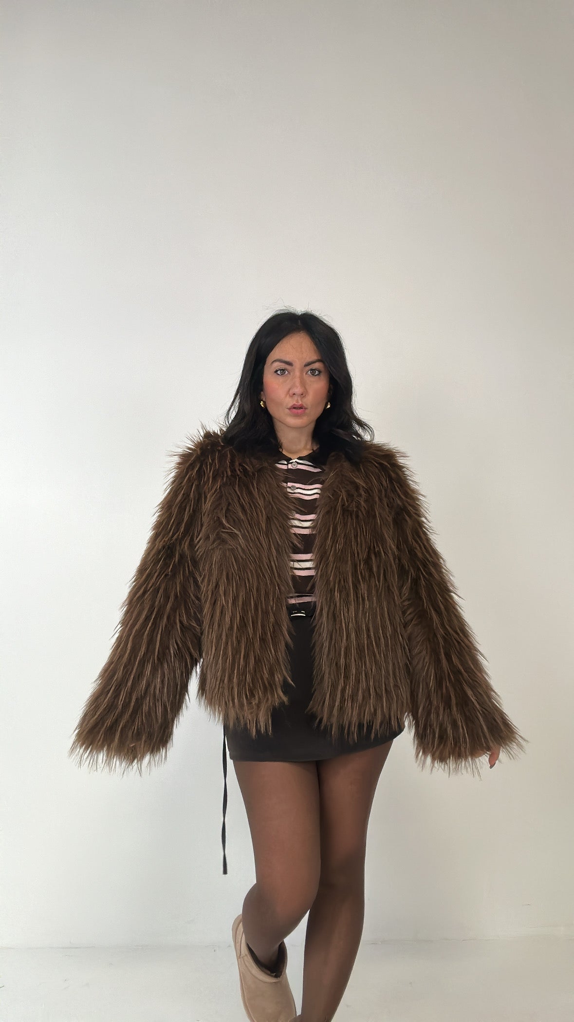 Ecopelliccia PELOSA - MARRONE