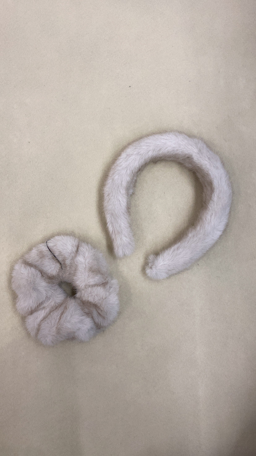 STIRNBAND UND ELASTIK-Set – WEISS
