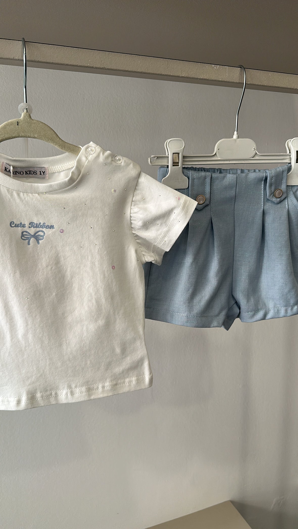 Completo CUTE RIBBON 1-5A - AZZURRO