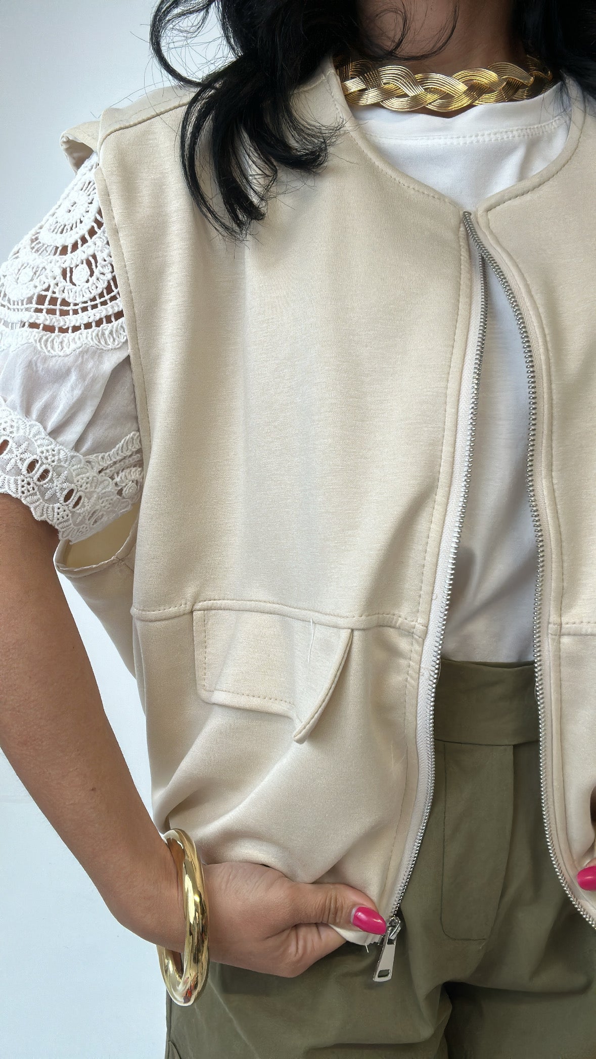 Gilet FELPA - BEIGE