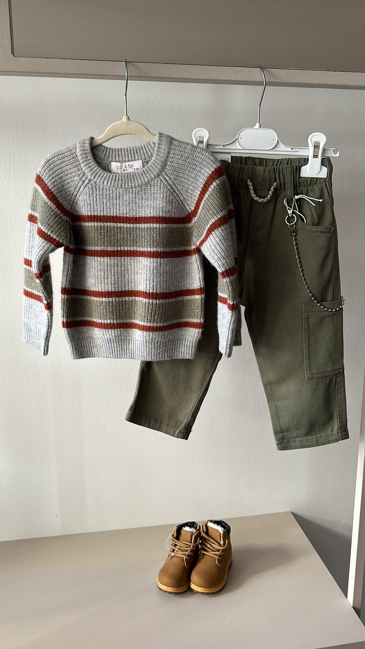 Maglioncino FASCIATO 12-36M - GRIGIO