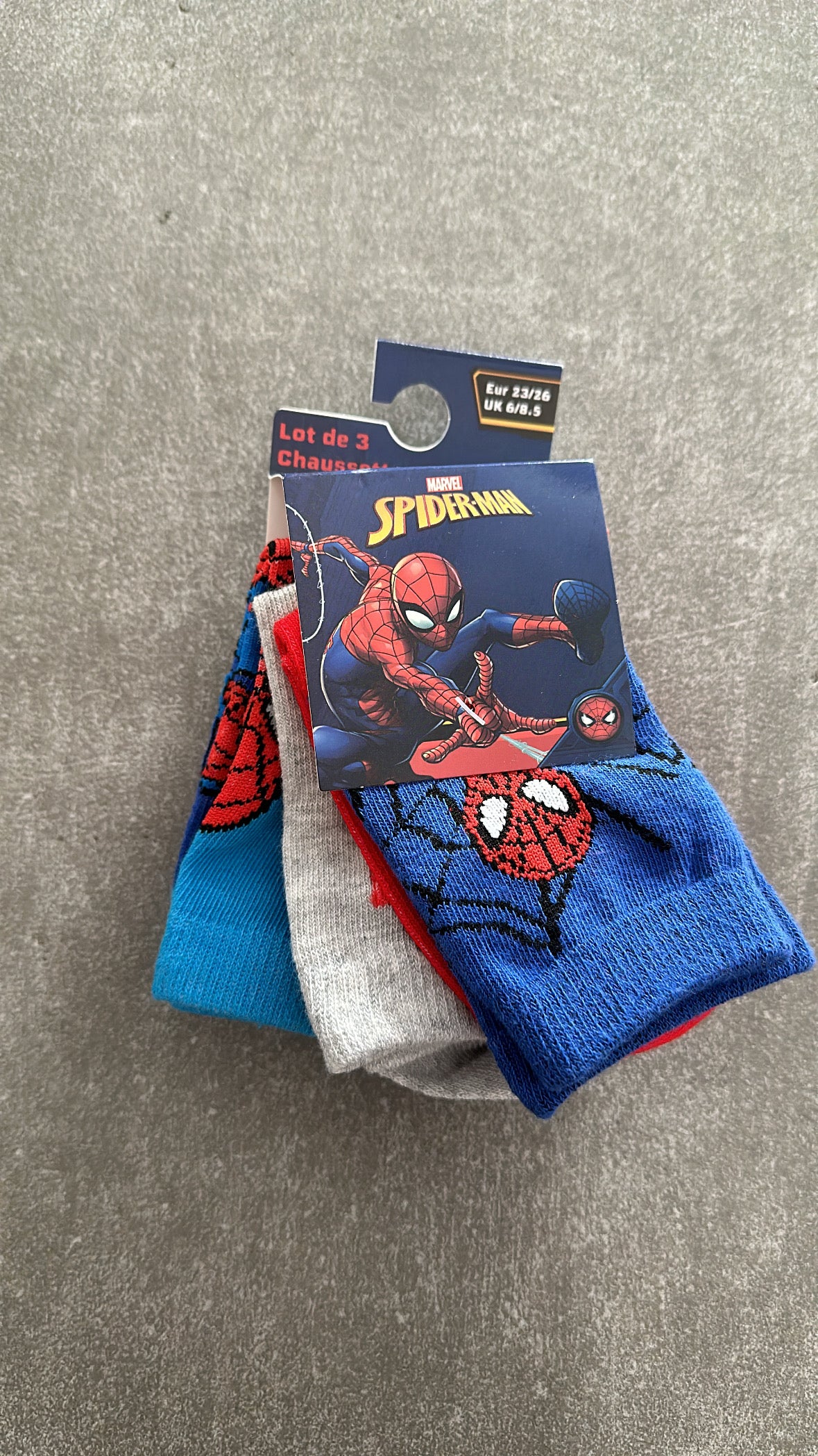 Tris CALZINI SPIDER-MAN - CHIARO
