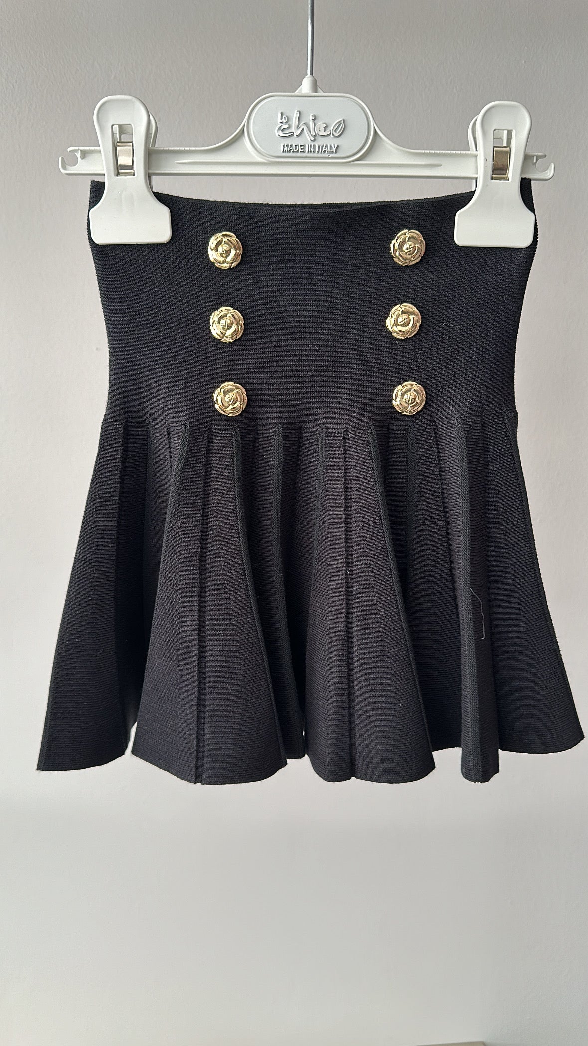 Gonna IN MAGLIA BOTTONCINO 4-14a - NERO