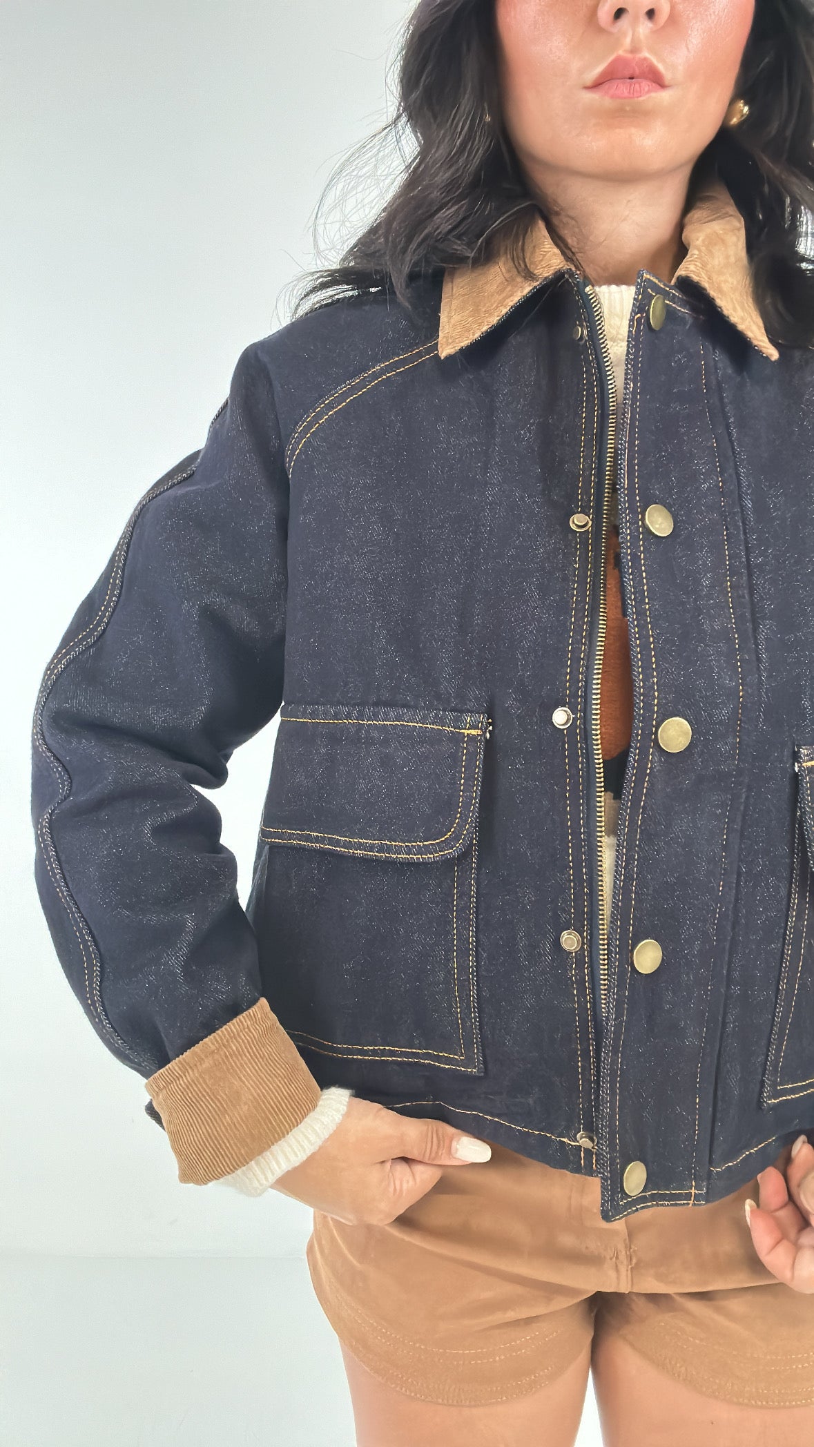 Giubbino COLLETTO IN VELLUTO - JEANS