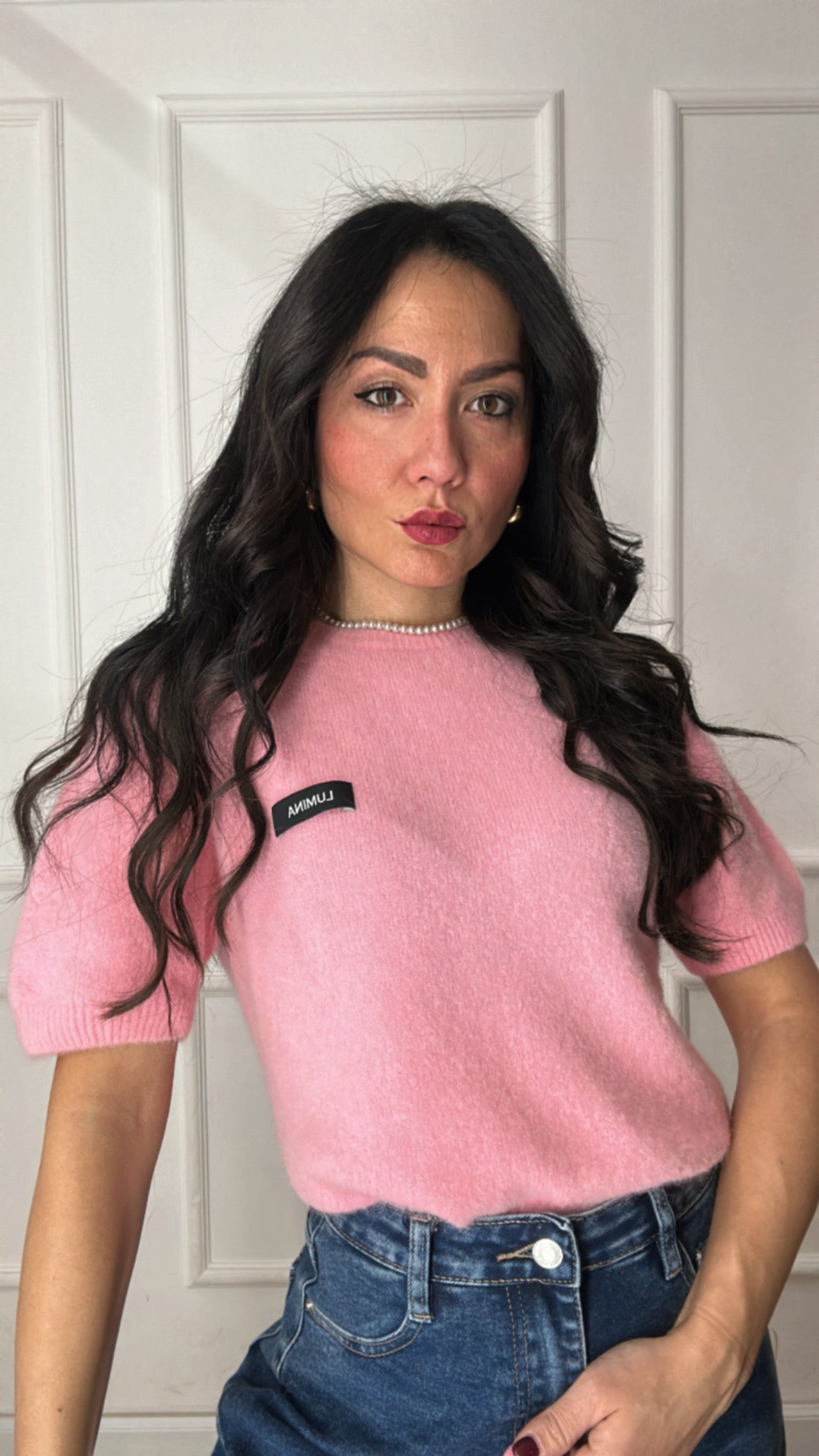 Pull LUMINA MANICA CORTA - ROSA